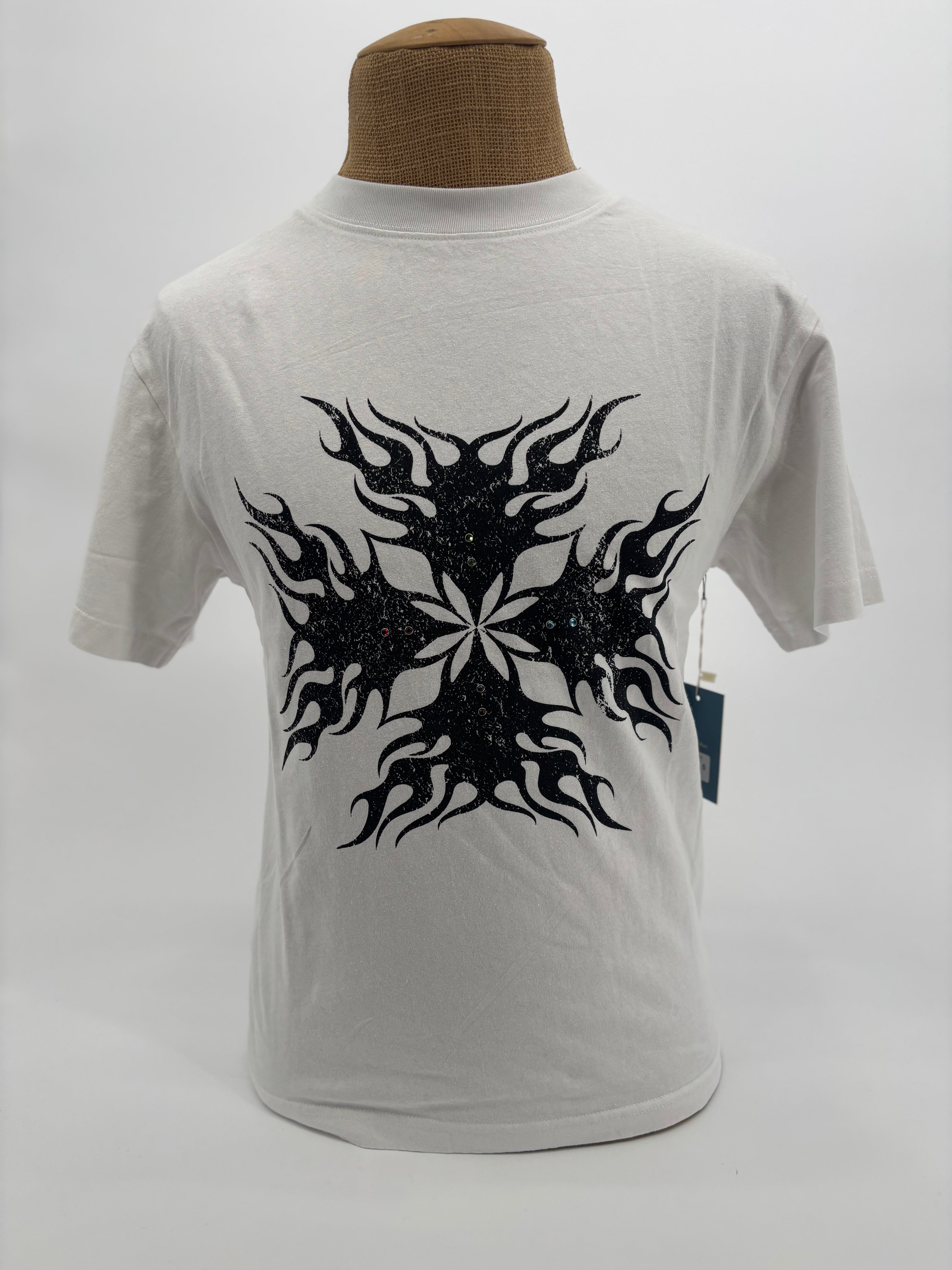 LA Rodeo Jeweled Tee Wht