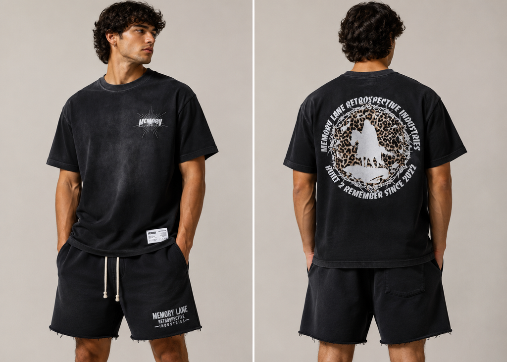 Memory Lane Retro Star Tee Blk