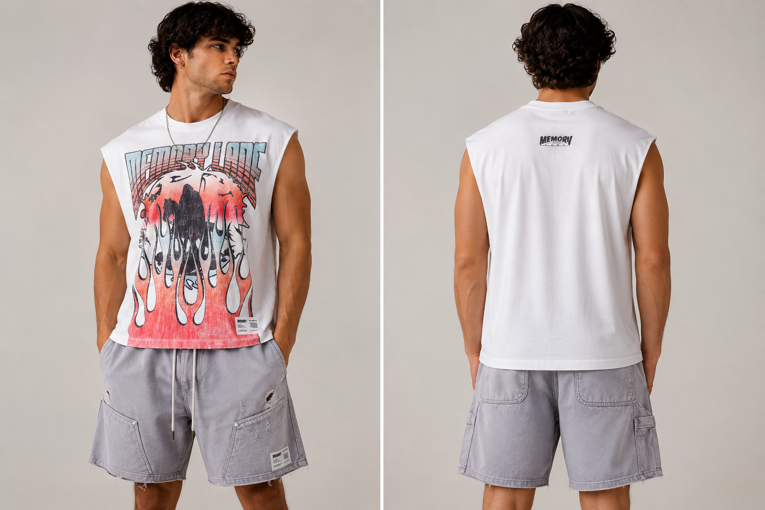 Memory Lane Global Fire S/L Tee Antq Wht
