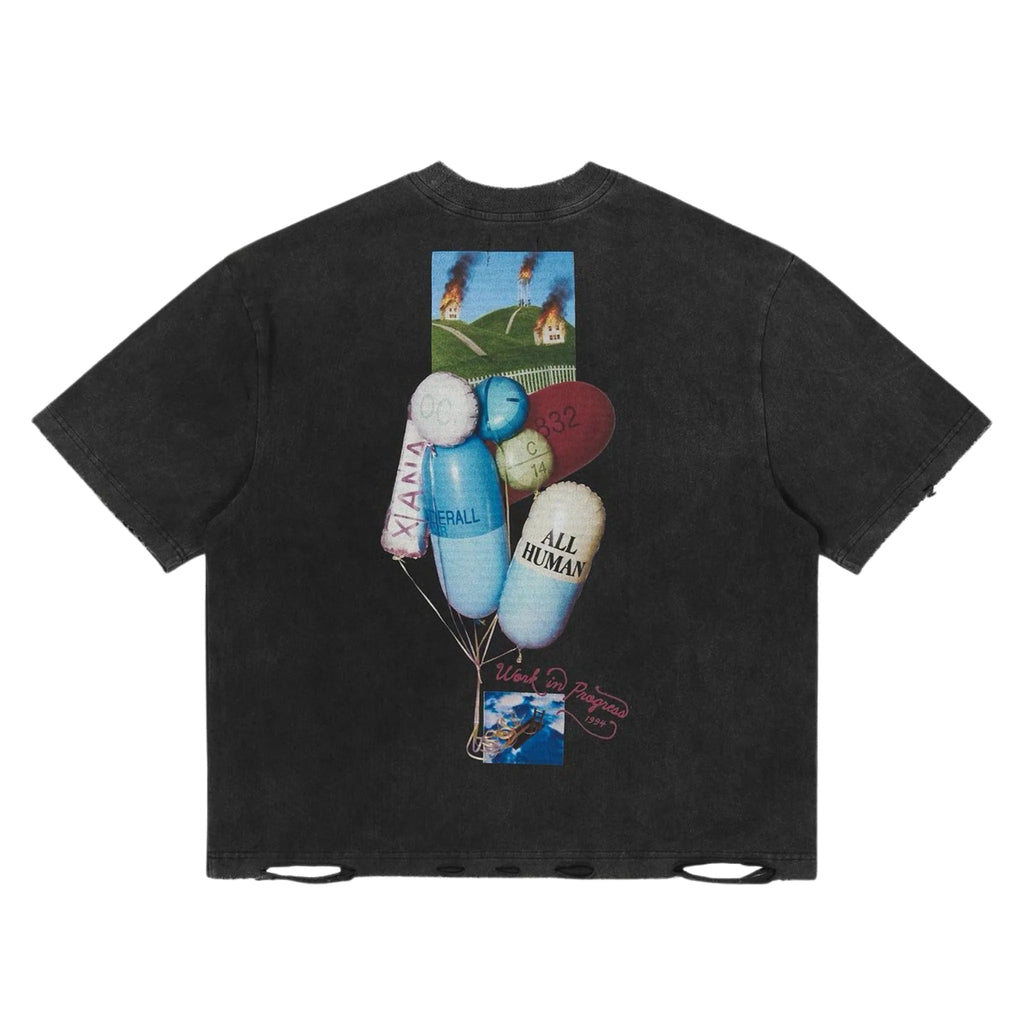 All Human Requiem V2 Tee Blk Distress