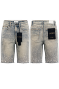 KDNK Rhinestone Shorts Blue