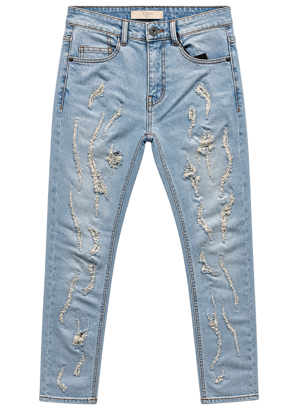 KDNK Distressed Jeans Lt Blue