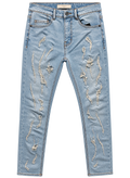 KDNK Distressed Jeans Lt Blue