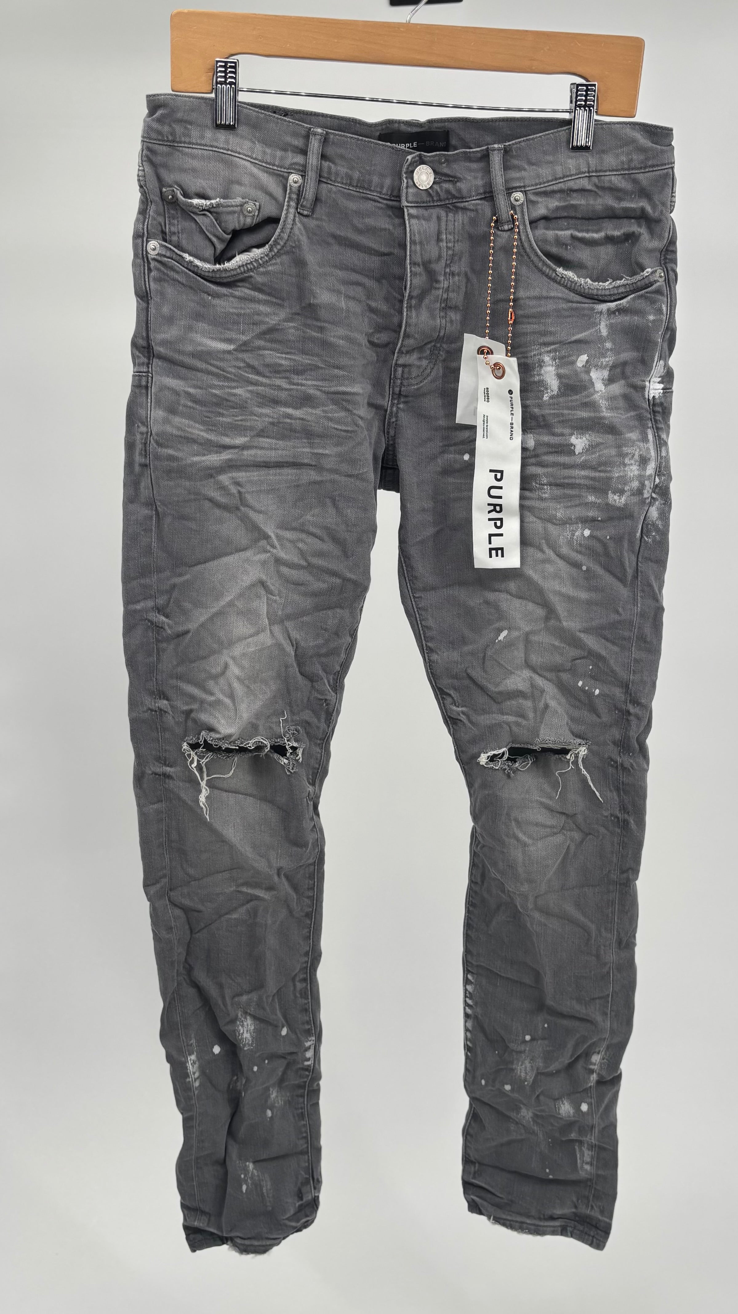 Purple Brand Slim Fit Jeans Grey Resin