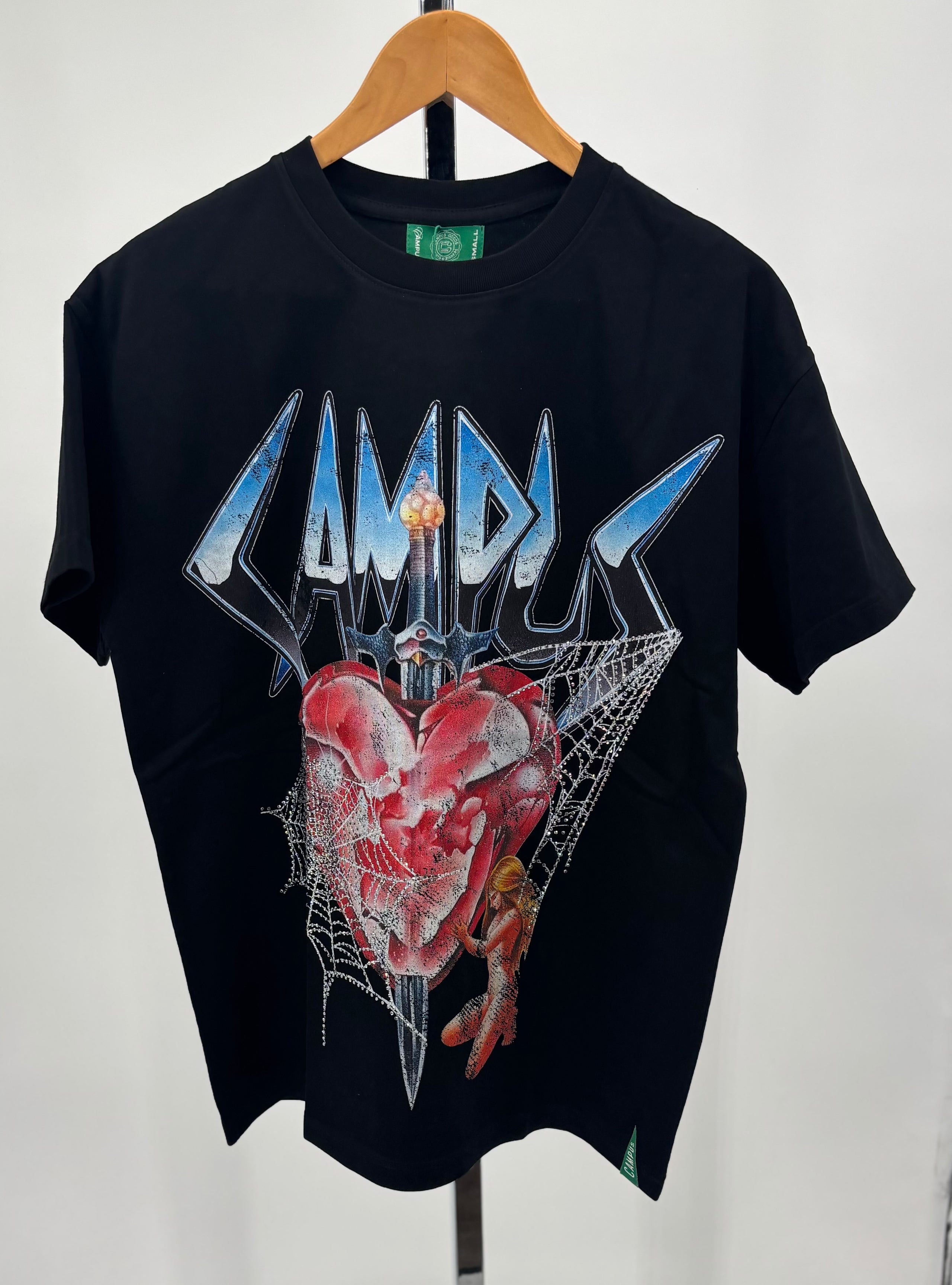 Campus Broken Web Tee Blk