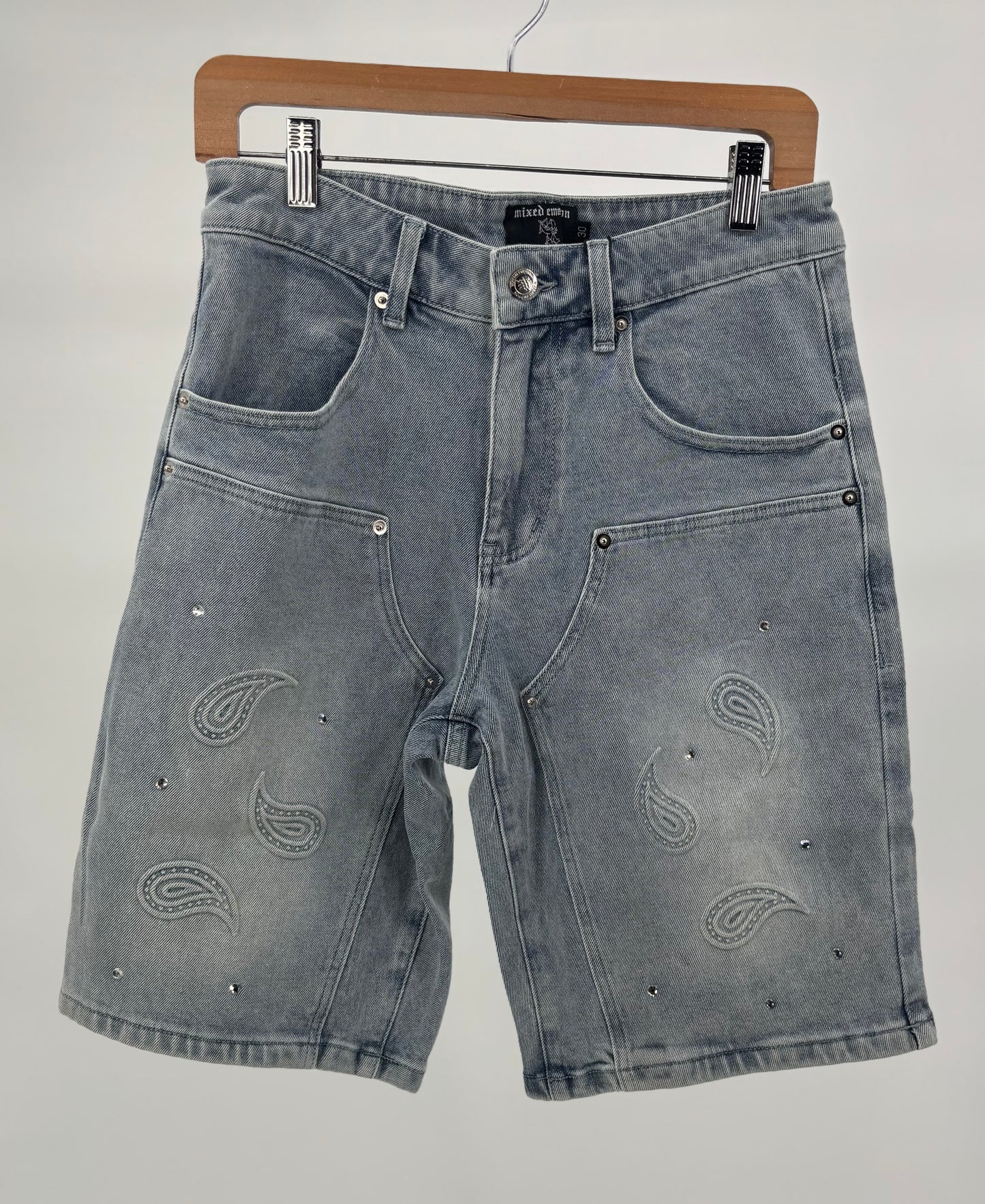Mixed Emotions Paisley Shorts Blue