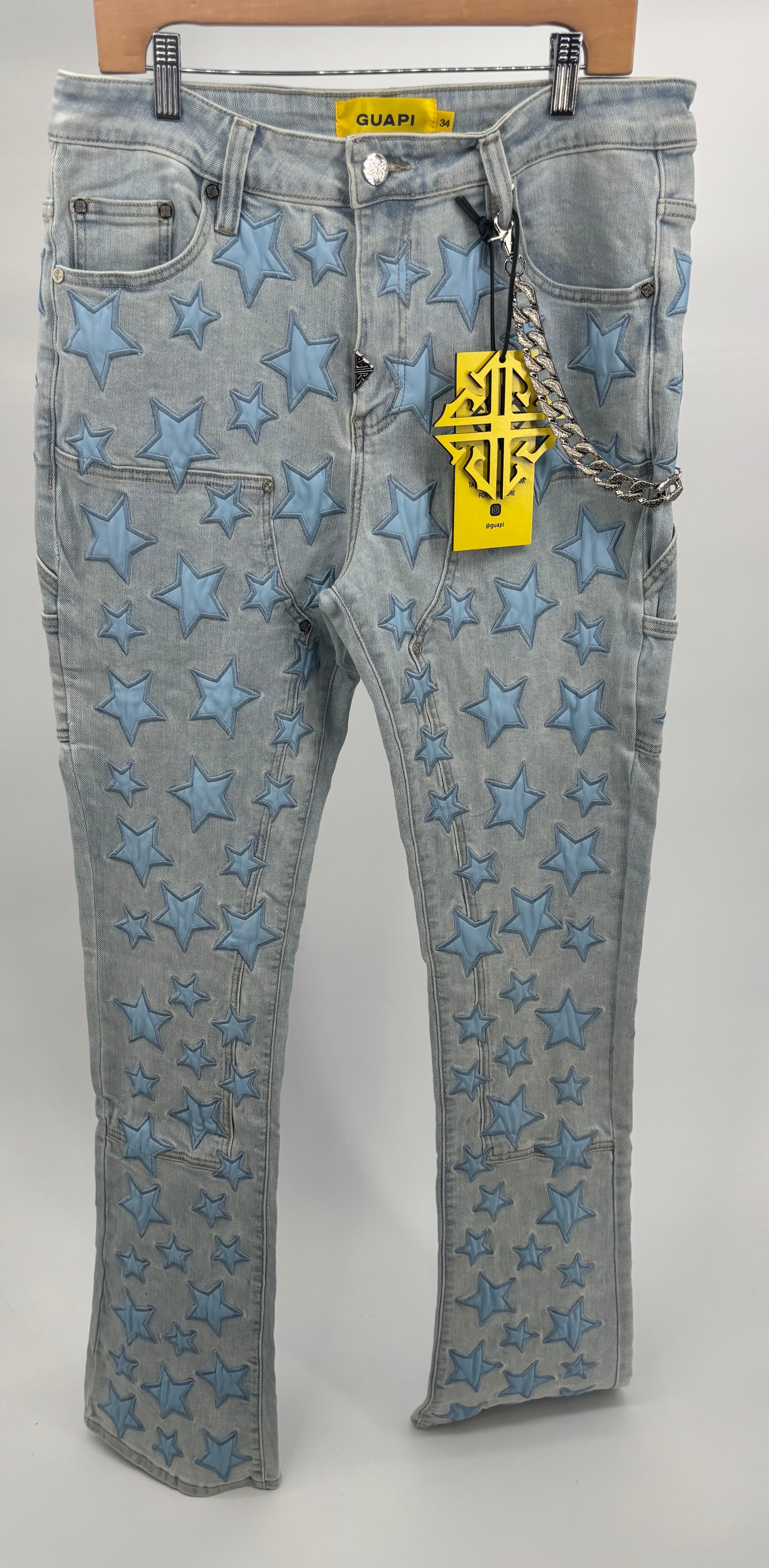 Guapi Aqua Blue Stars Denim