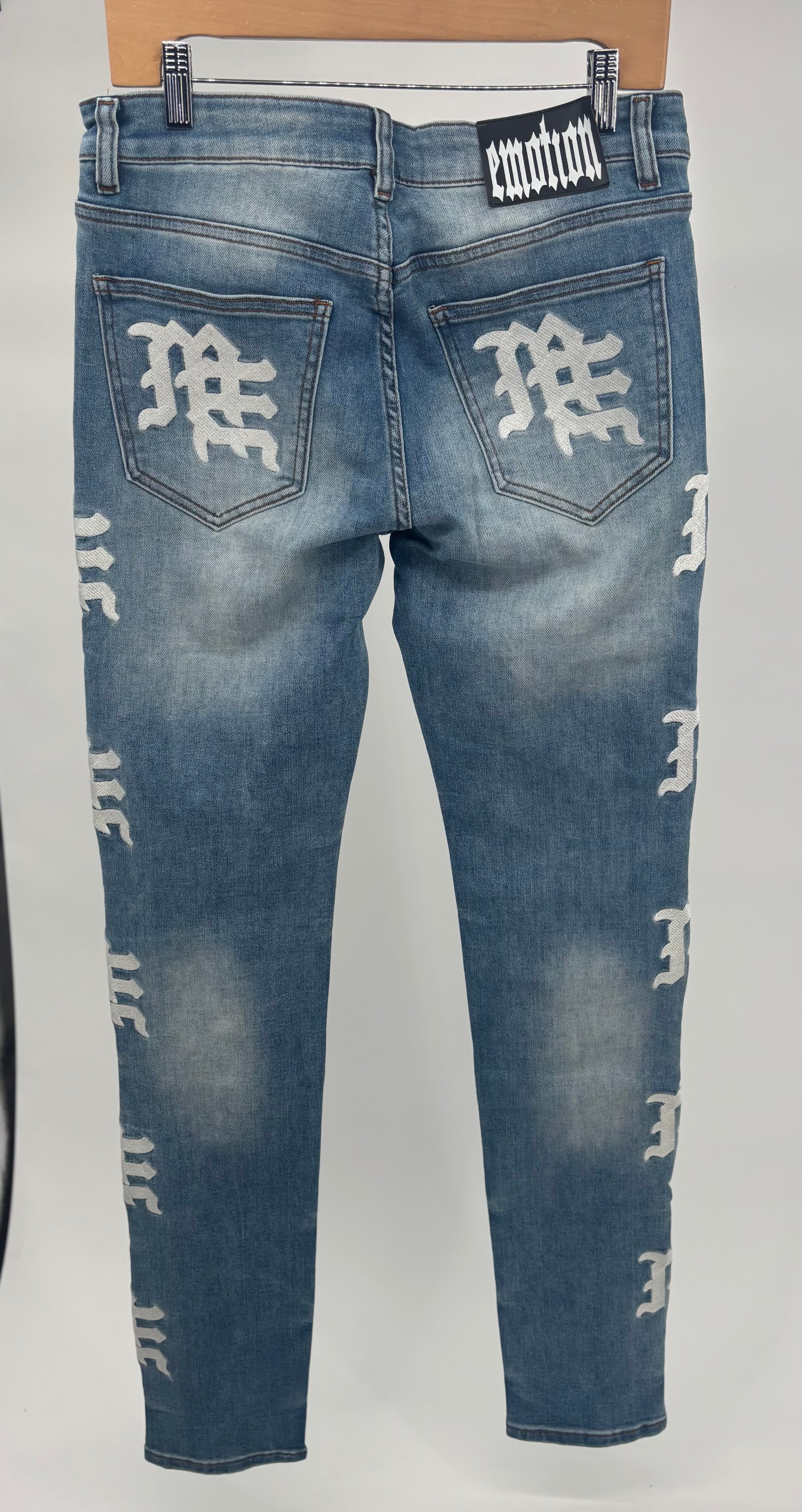 M.E. Monogram Denim Blue Wash