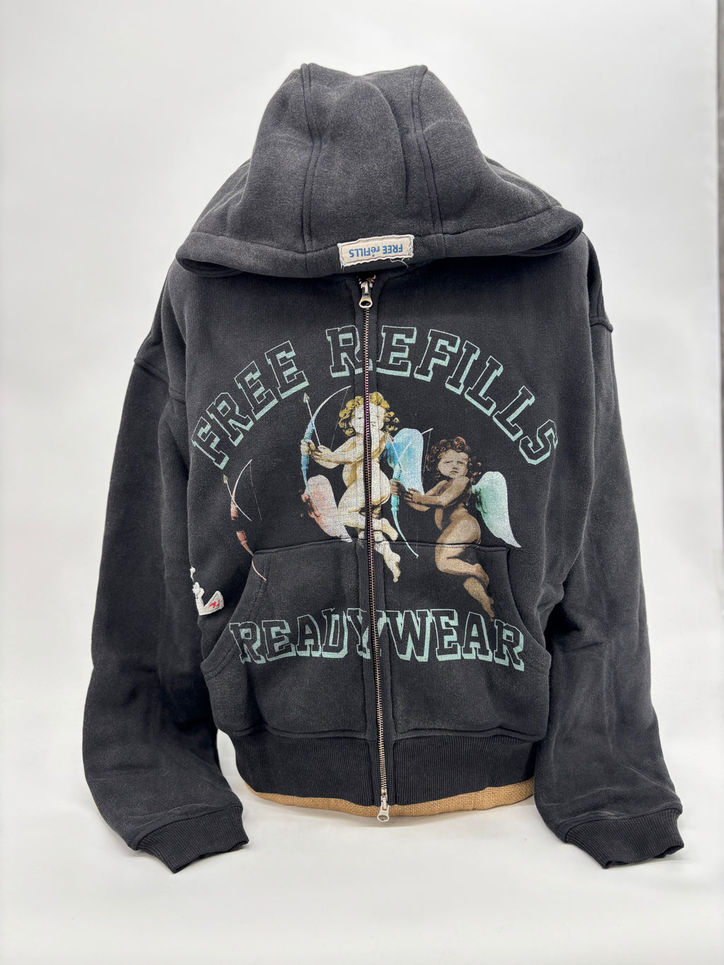 FR Angels Hoodie Vntg Blk