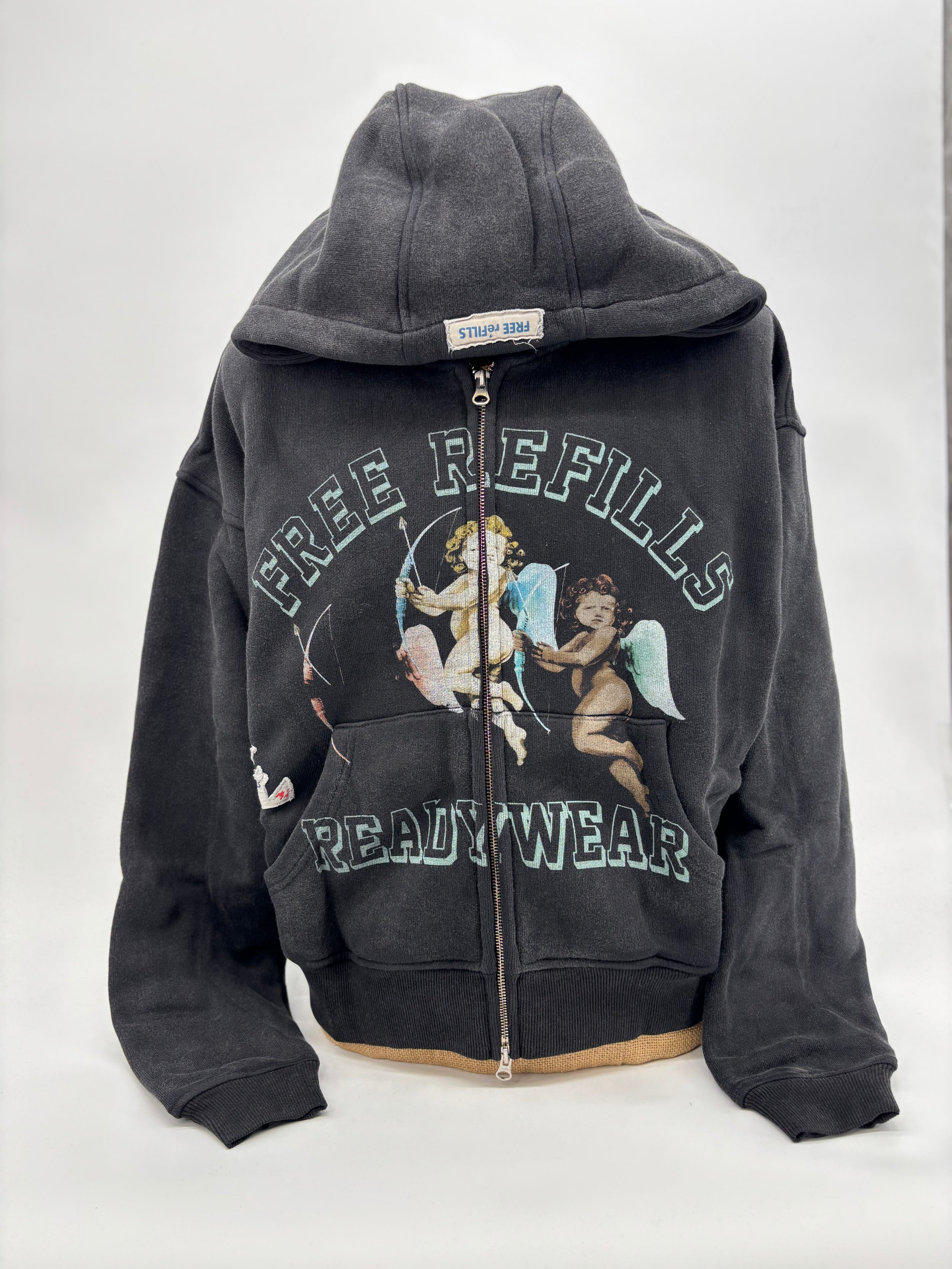 FR Angels Hoodie Vntg Blk