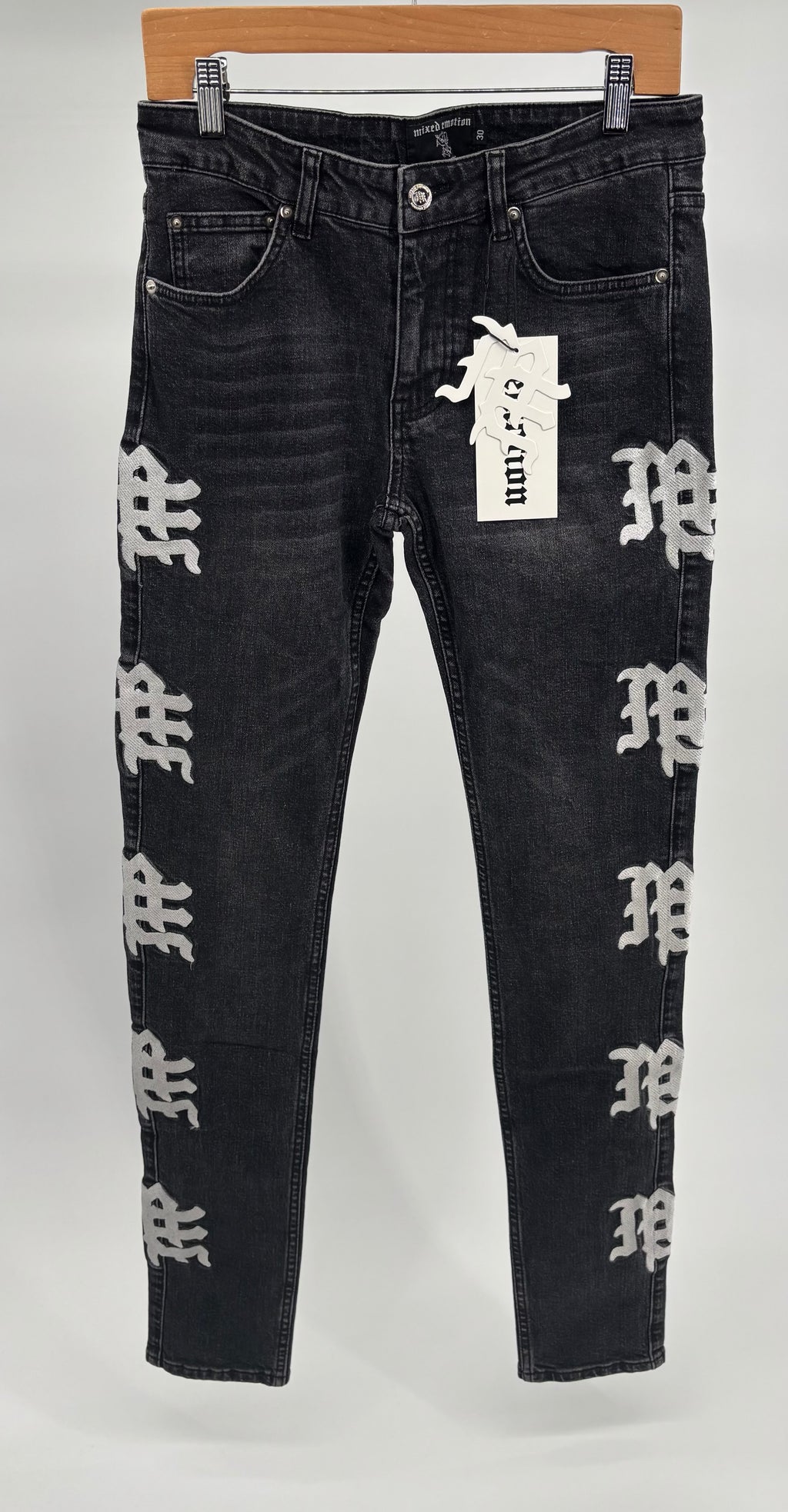 M.E. Monogram Denim Blk Wash