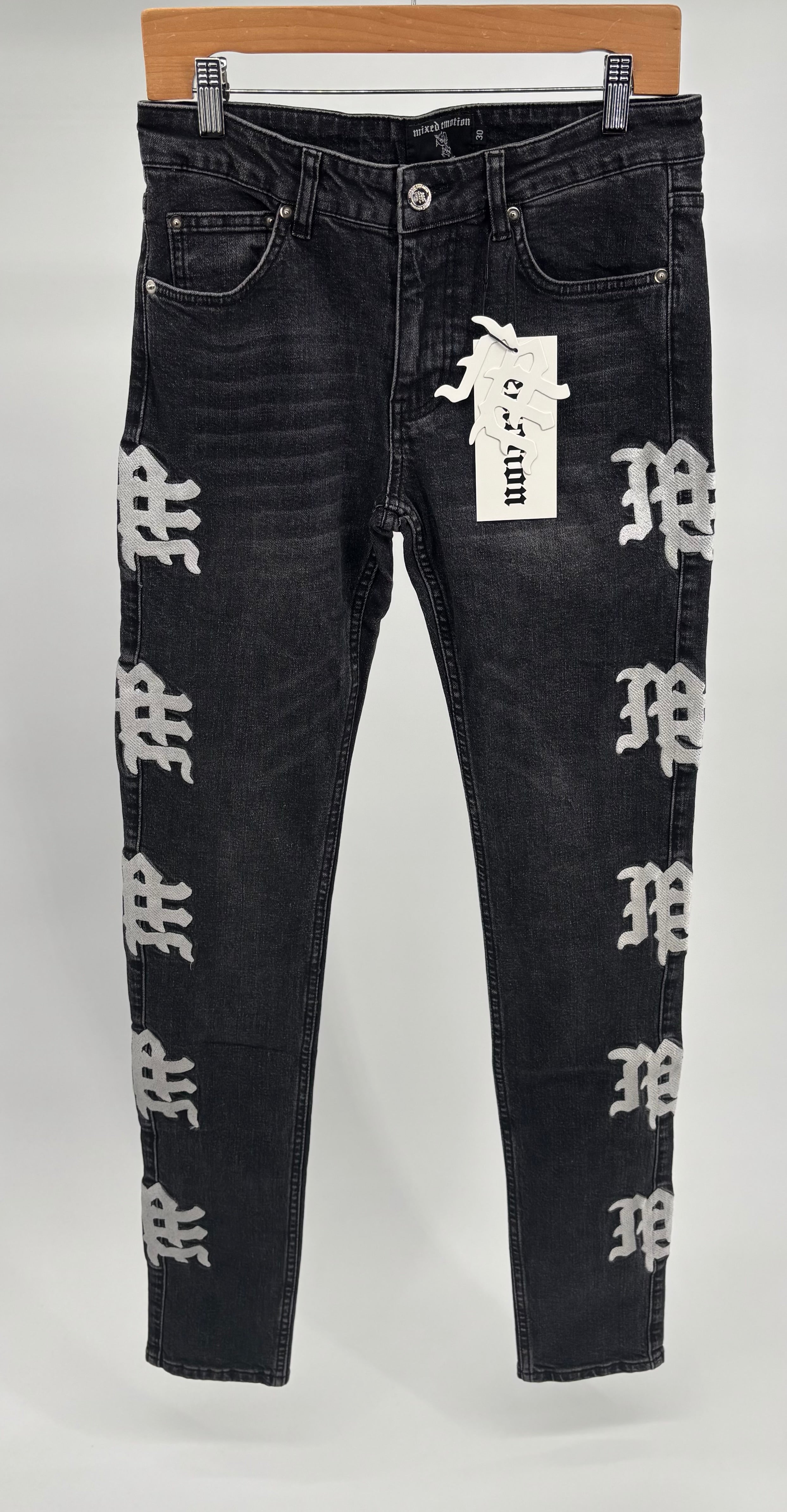 M.E. Monogram Denim Blk Wash