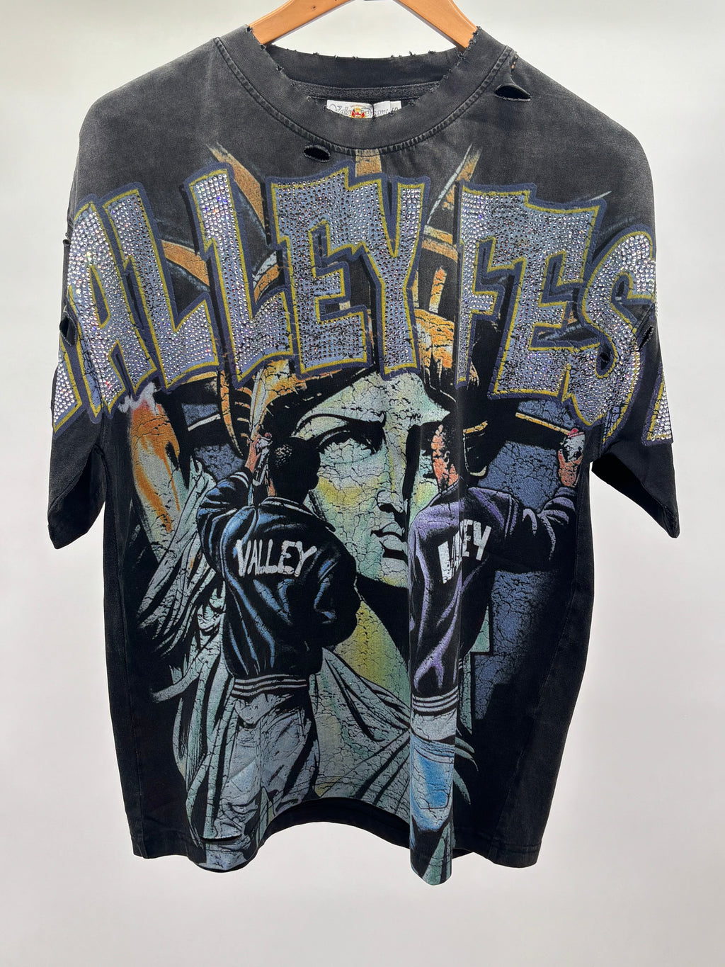 Vale Forever Bling Graffiti Tee Blk