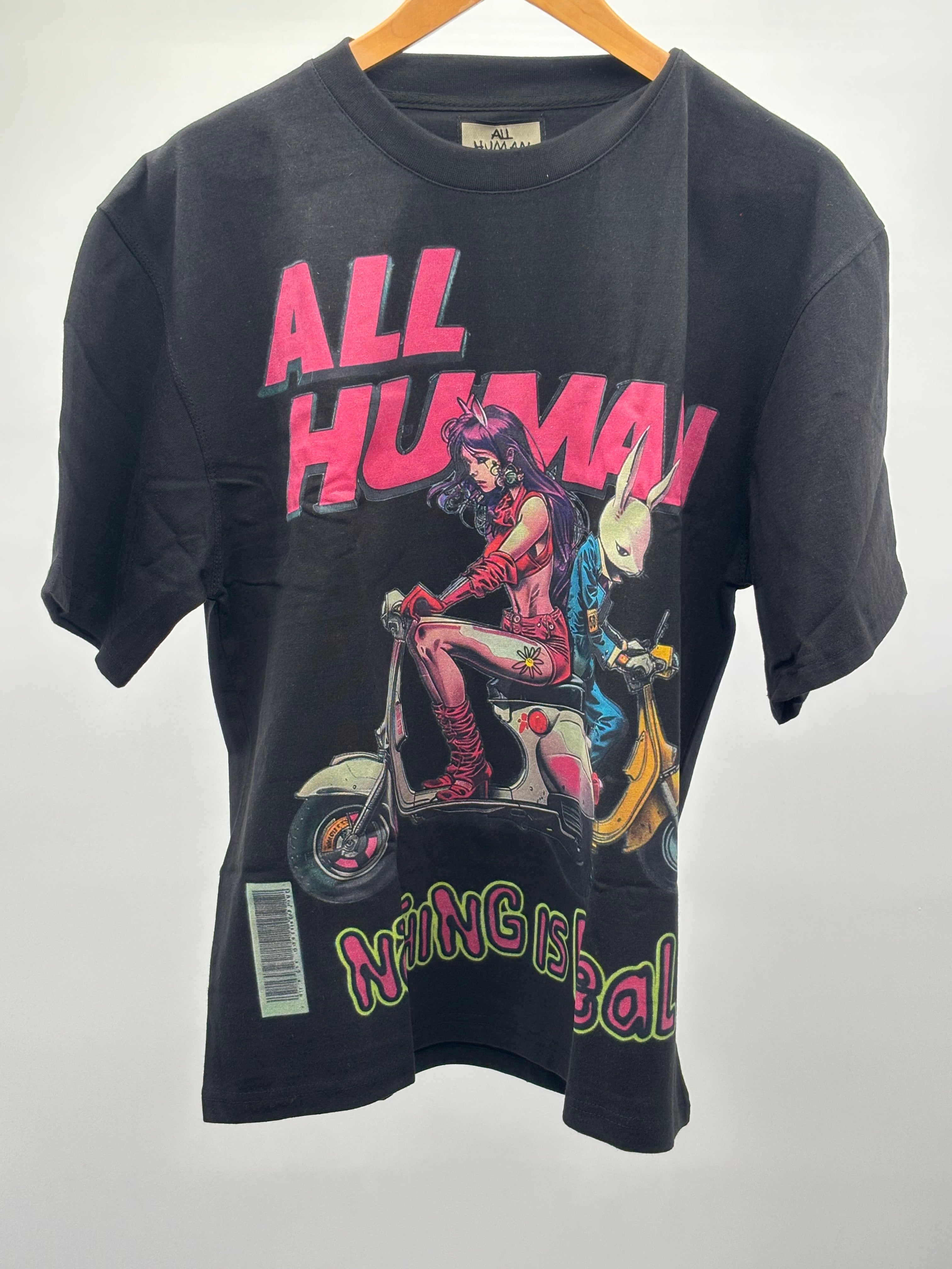 All Human Chasing Pu$$y Tee Blk