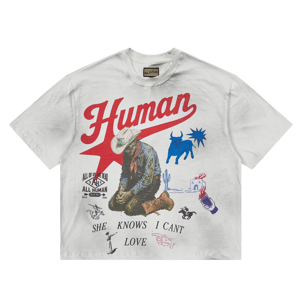 All Human Love/Hate Me Tee Wht