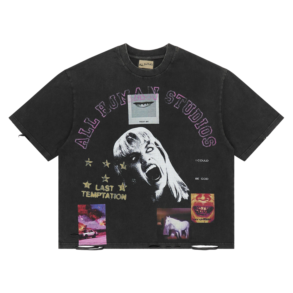 All Human Lithium Tee Blk Wash