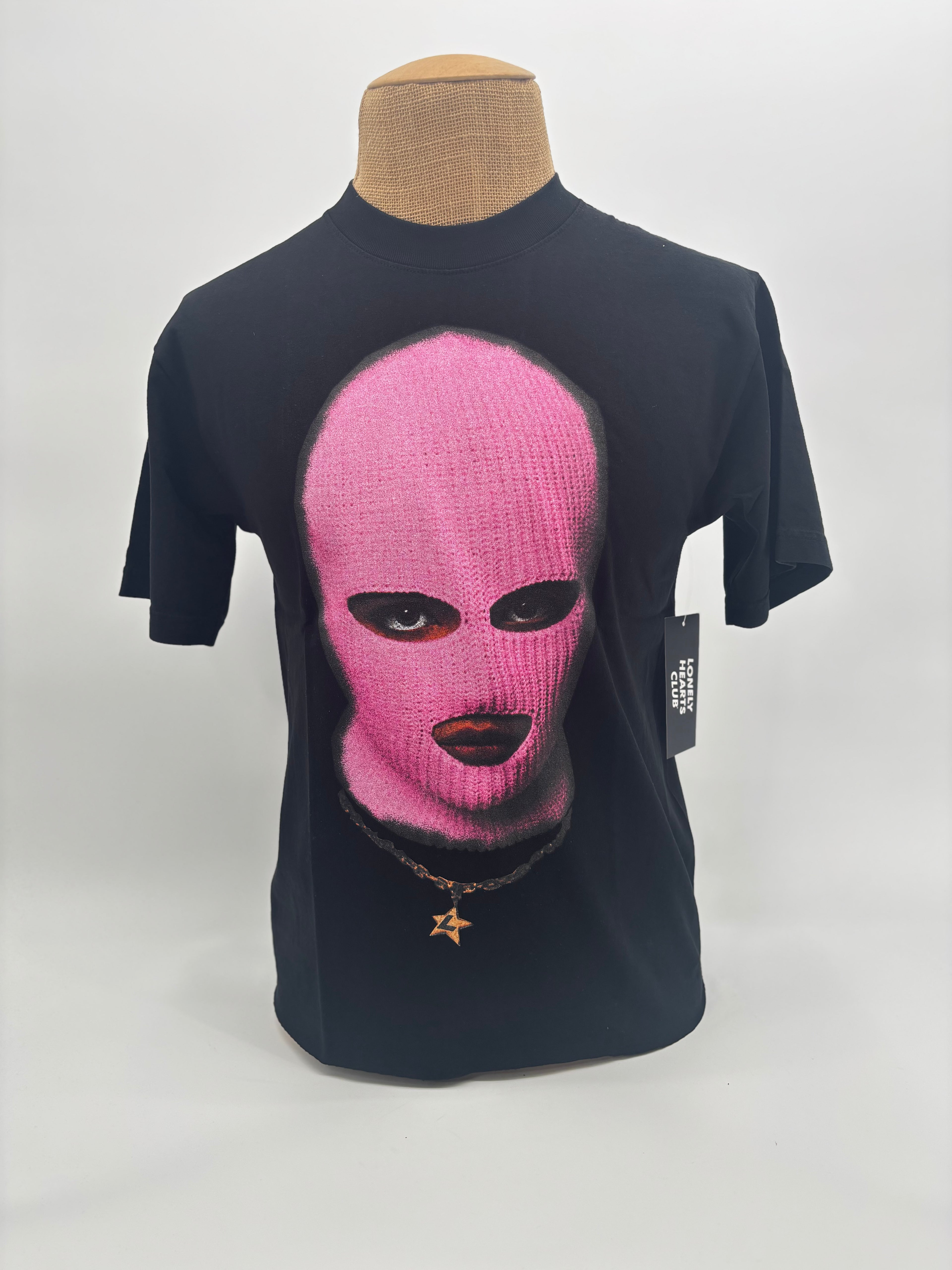 LHC Ski Mask Cropped Tee Blk