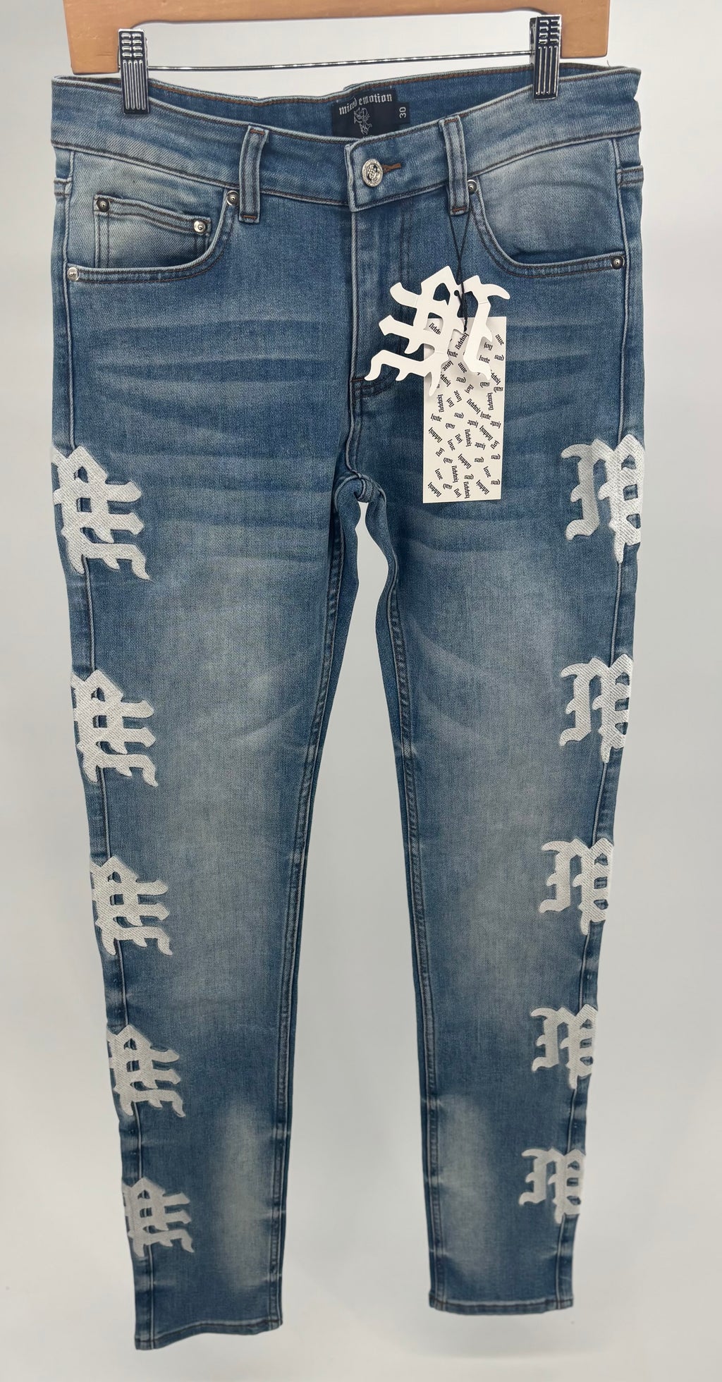 M.E. Monogram Denim Blue Wash