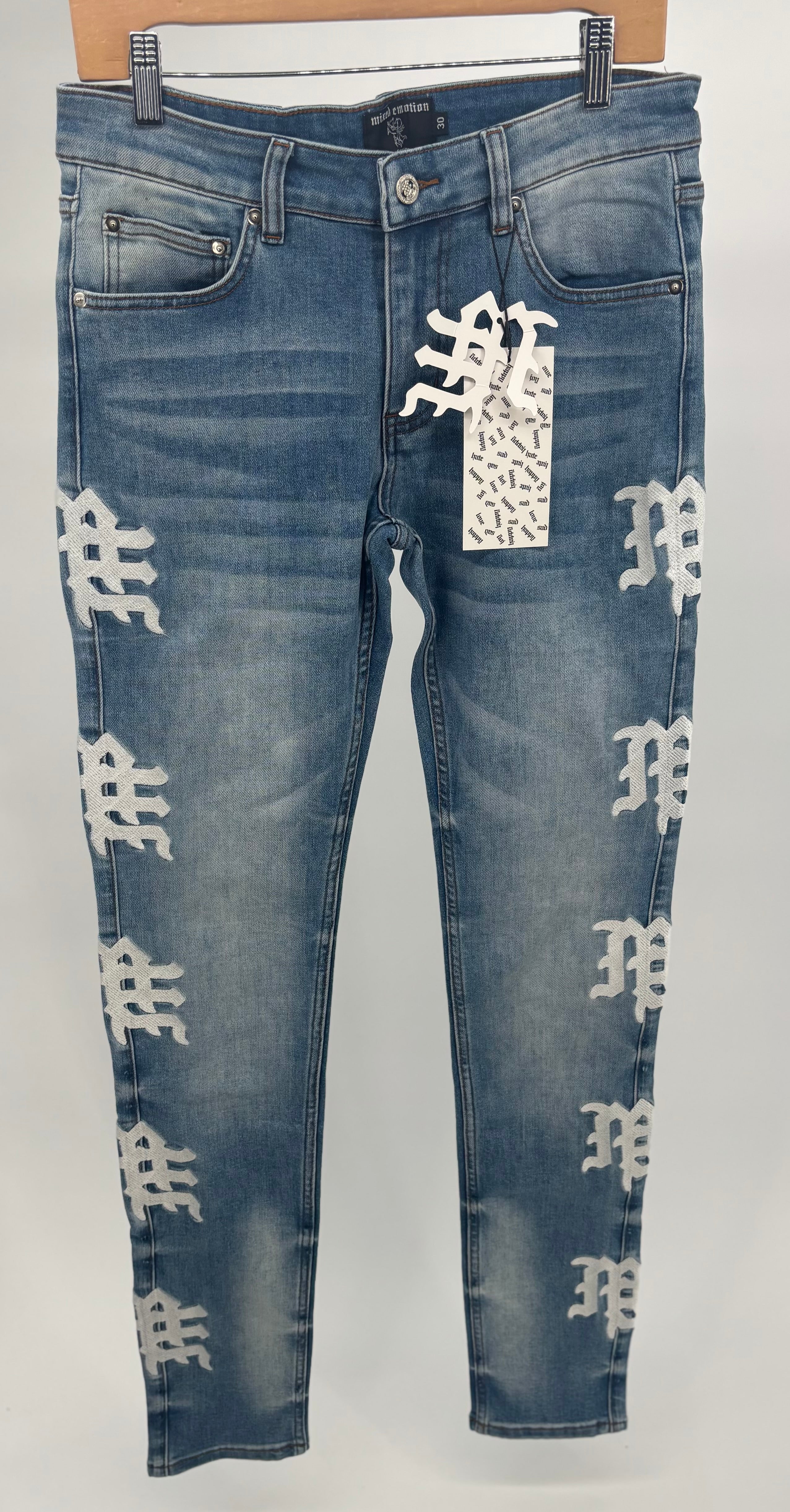 M.E. Monogram Denim Blue Wash