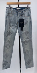 KDNK Patch Rhinestone Pants Blue