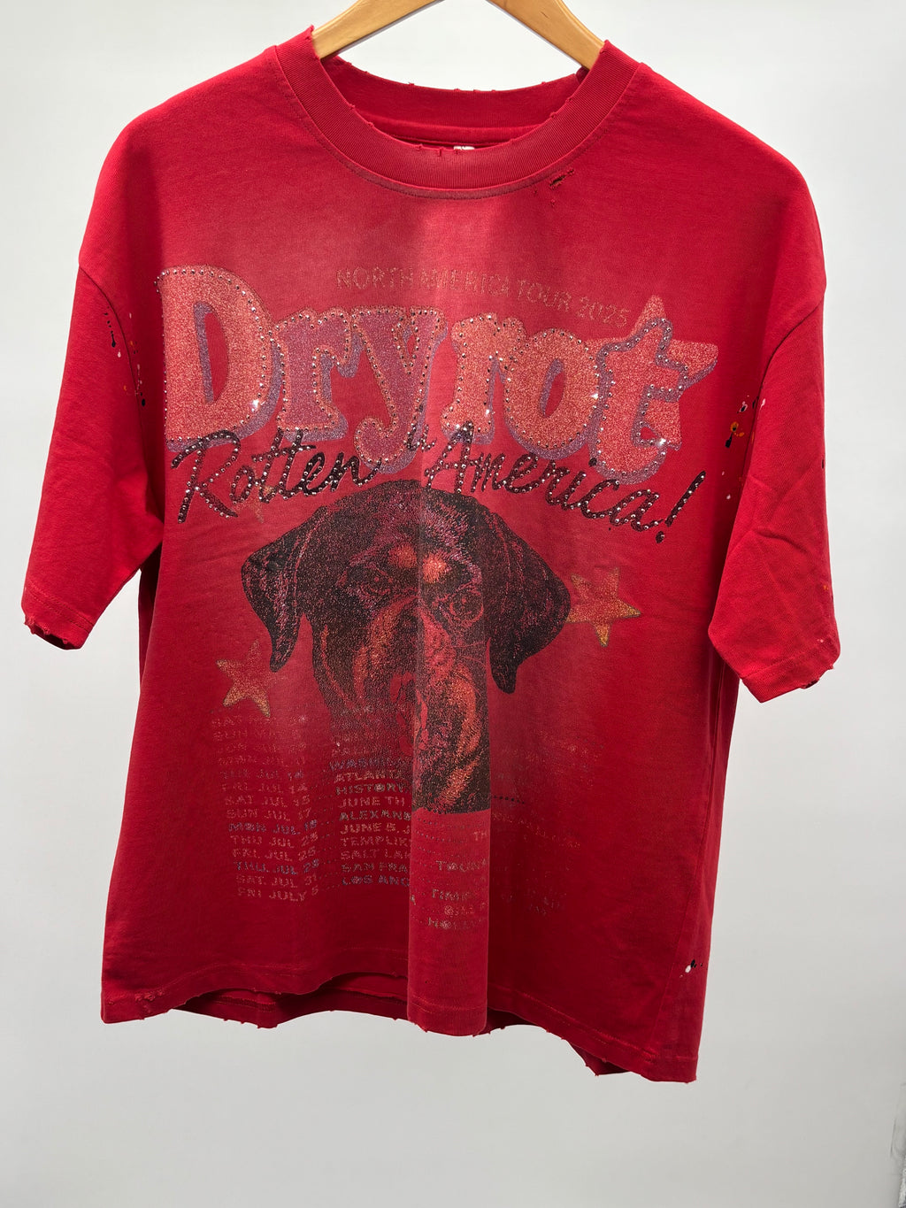 Dry Rot Rotten in America Tour Tee Red