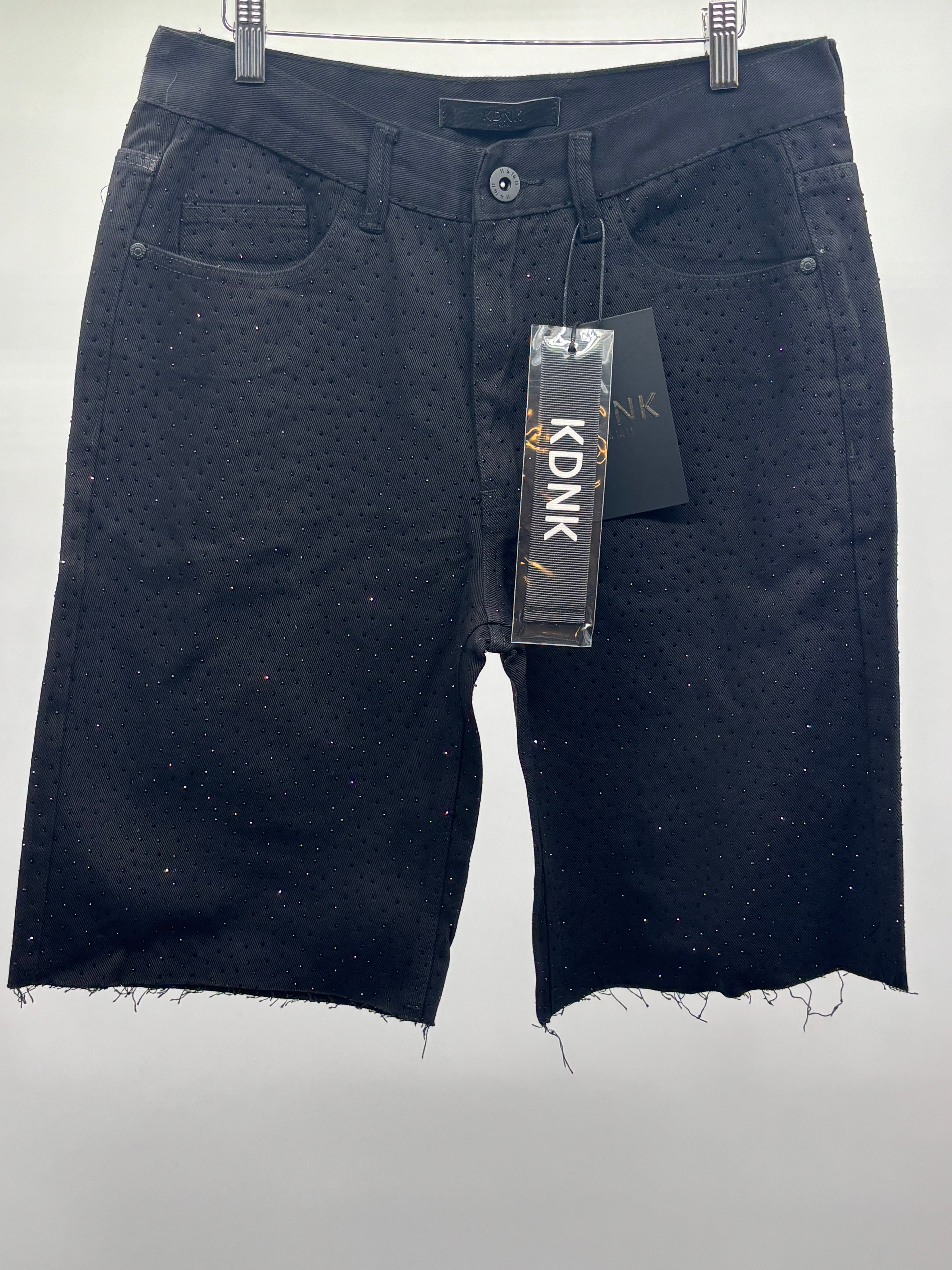 KDNK Rhinestone Shorts Blk