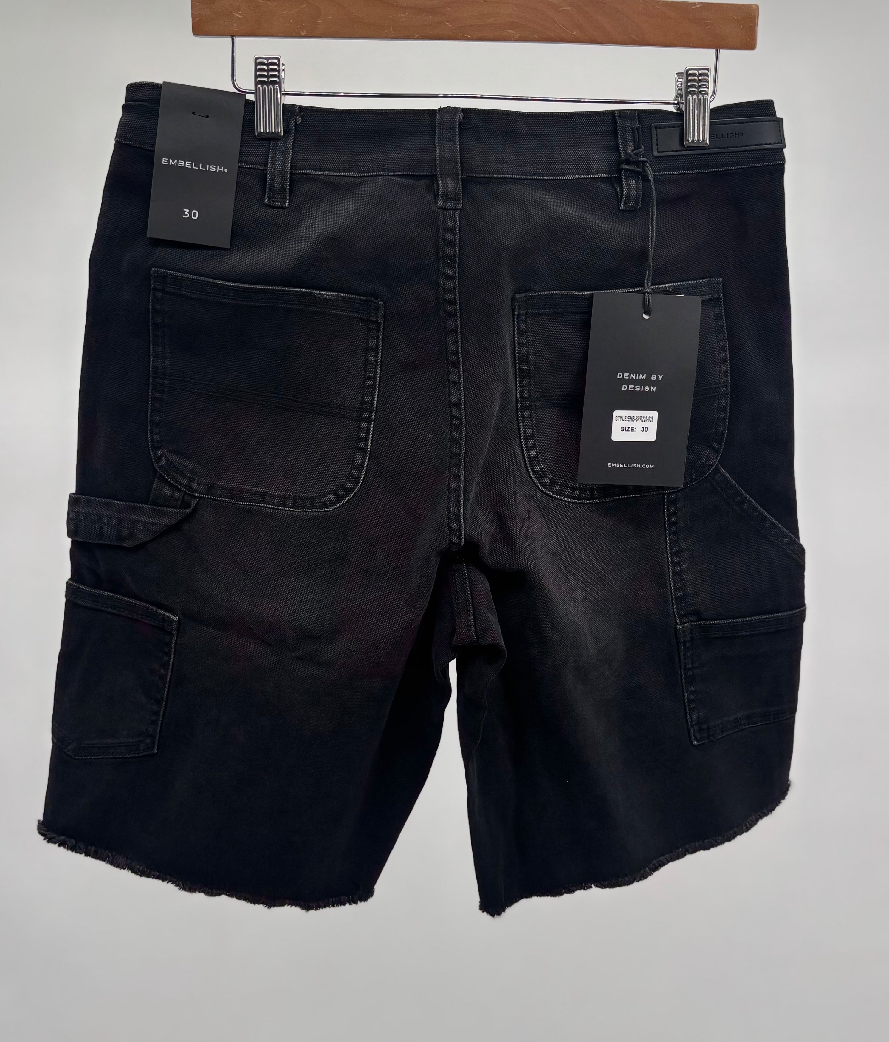 EMB Shadow Shorts Washed Blk