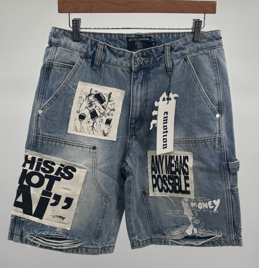 M.E. Blue A1 Denim Shorts