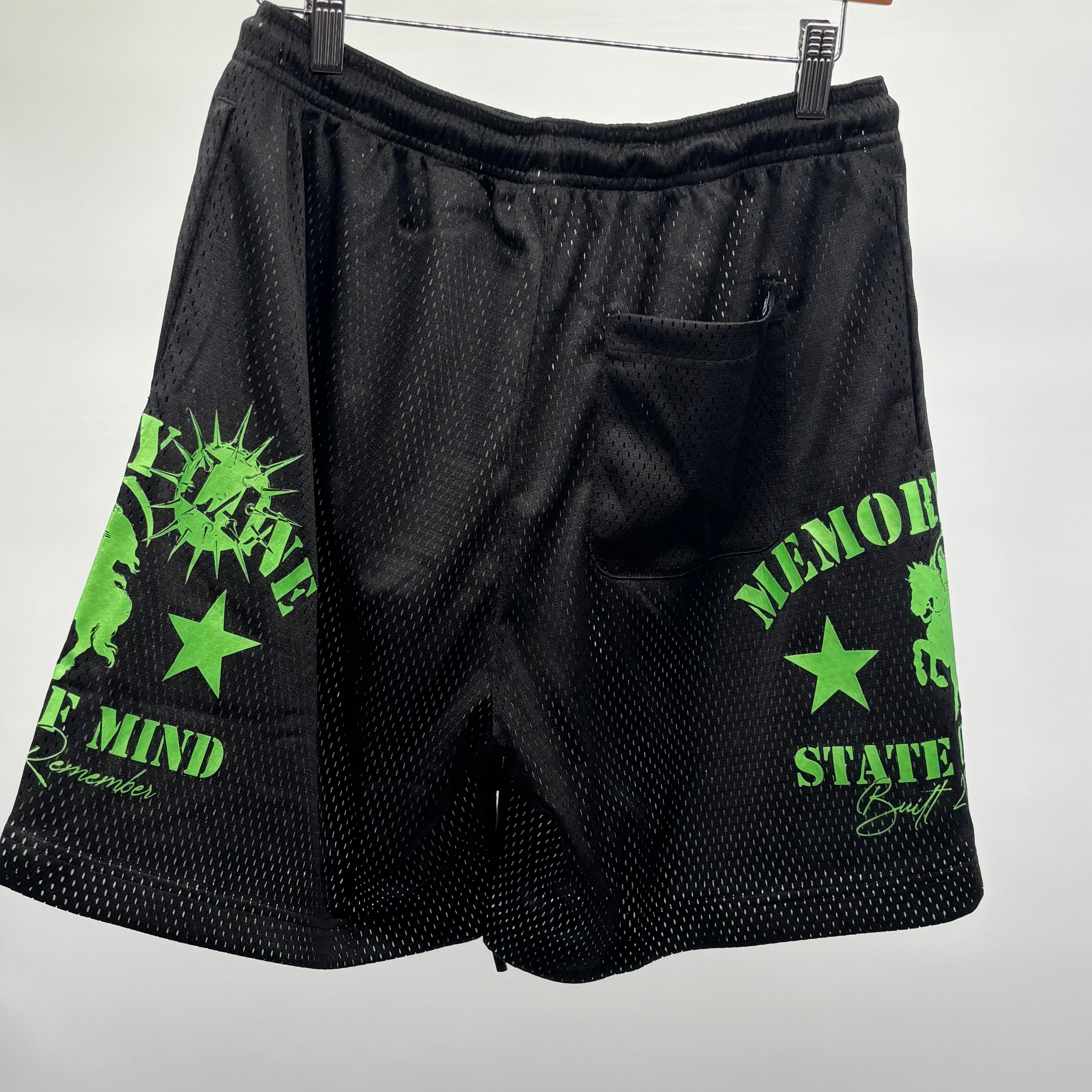 Memory Lane Mesh Double Layer Shorts Blk