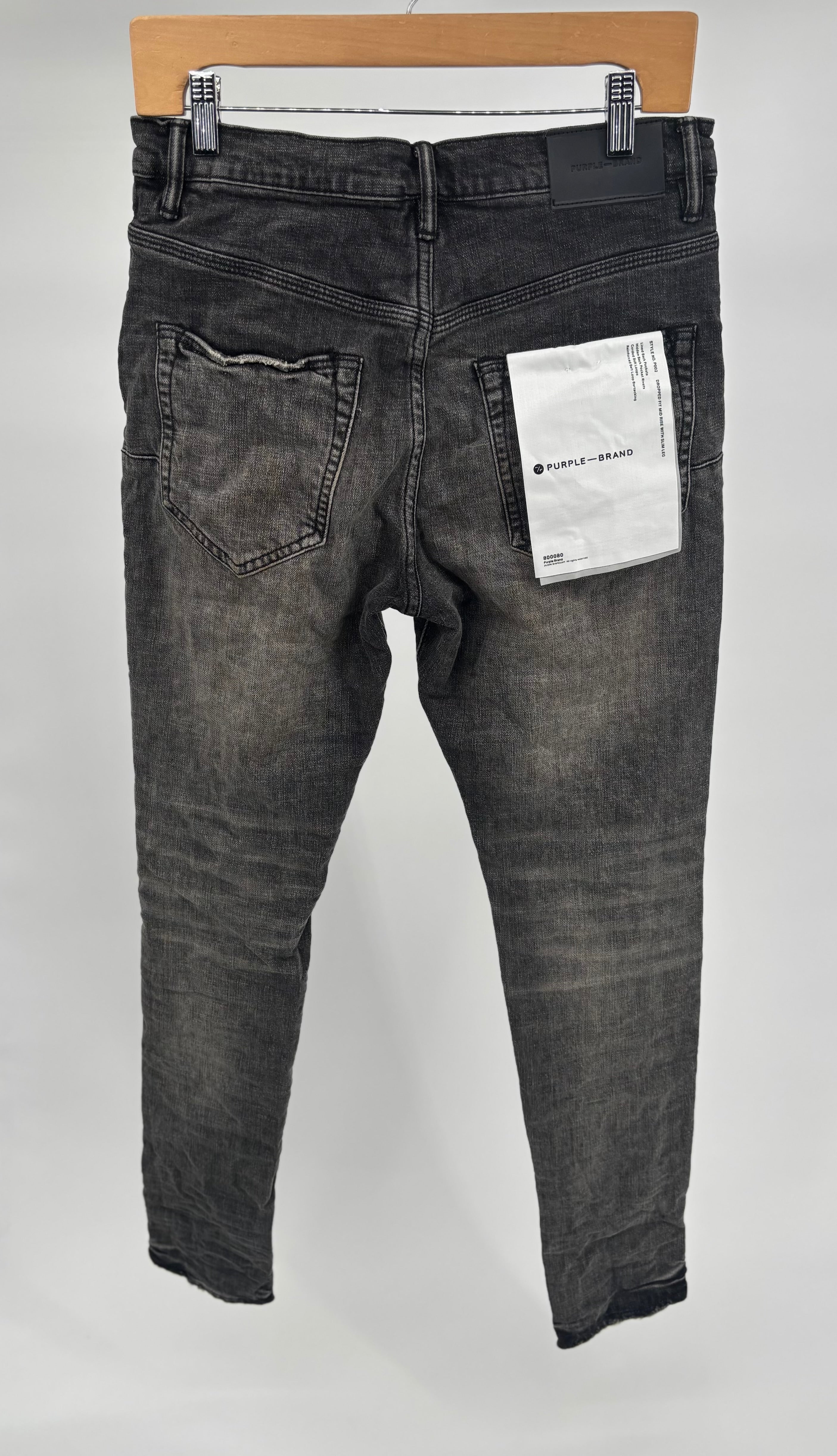Purple Brand Worn Grey Slit Jeans