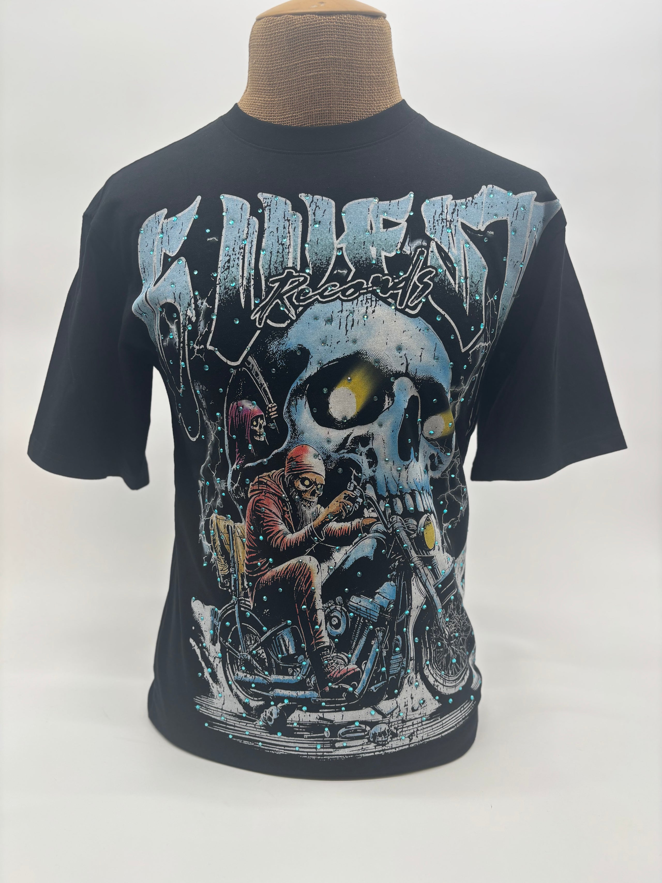 GWest Rhinestone Soul Rider Tee Blk