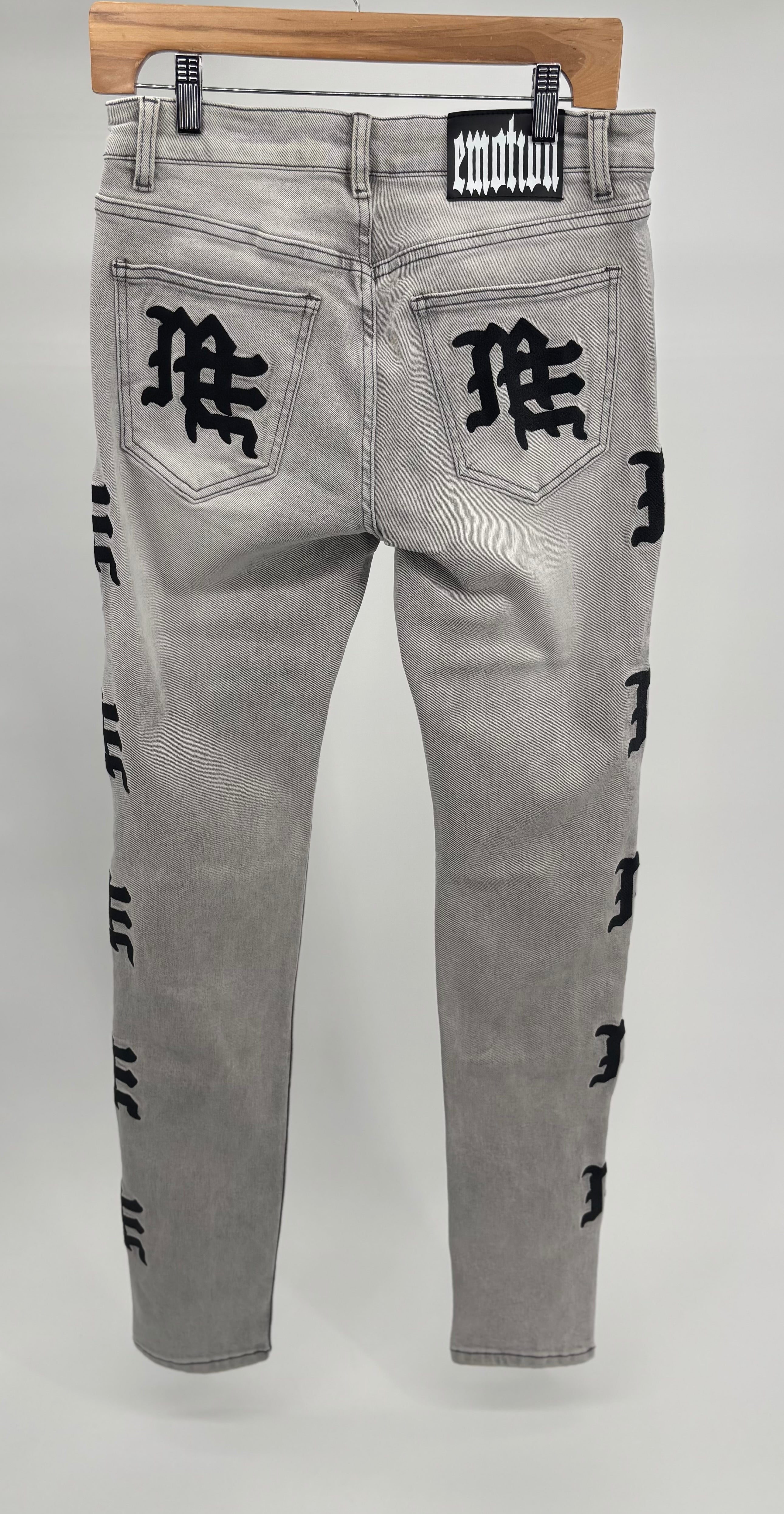 M.E. Monogram Denim Grey Wash