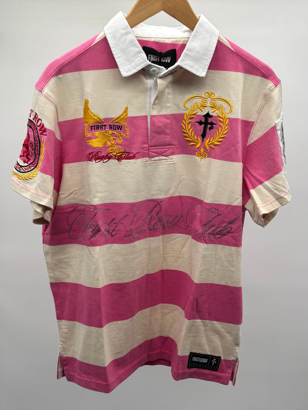 First Row Rugby Polo Pink