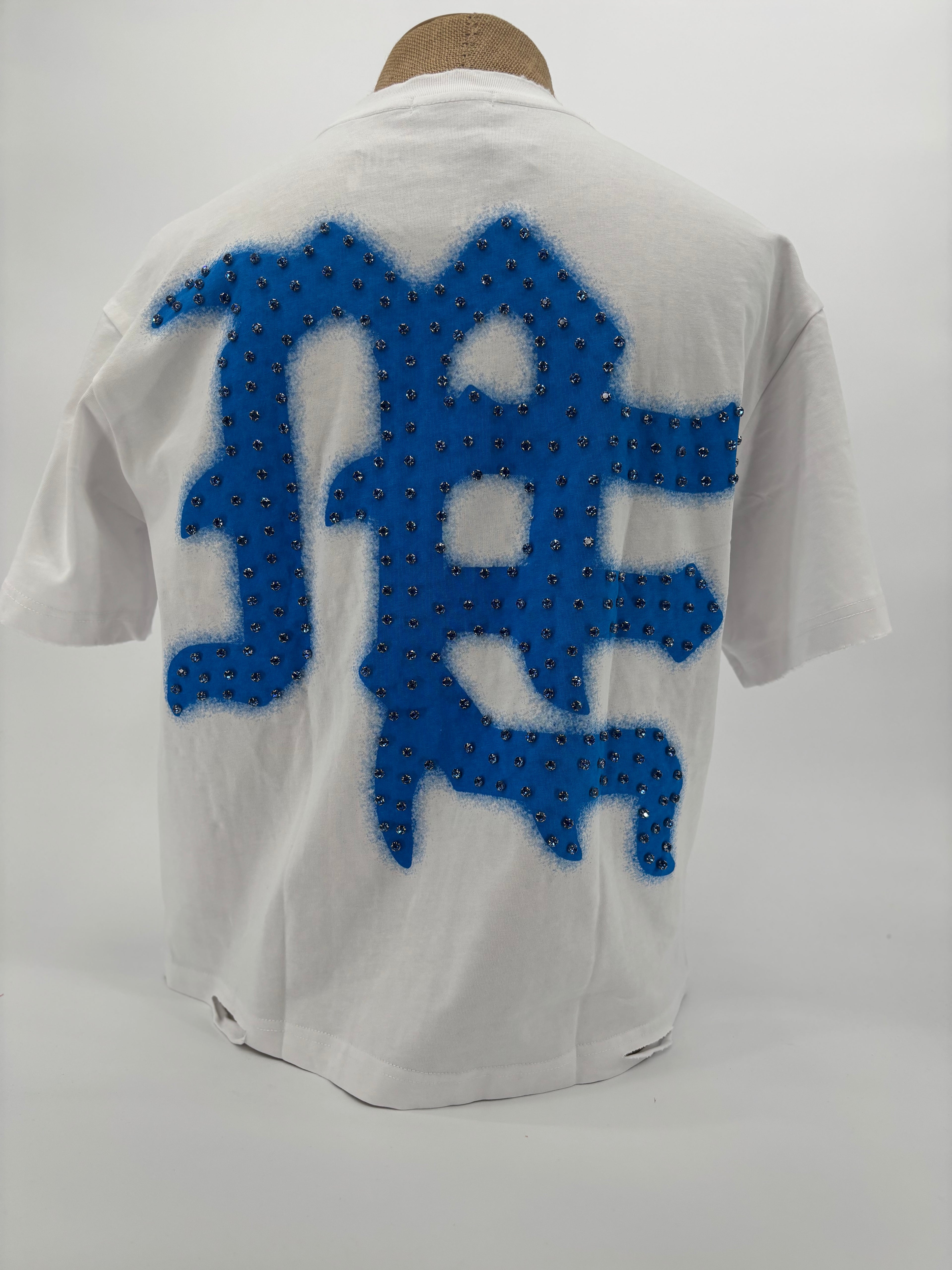 ME End Rhinestone Tee Blue