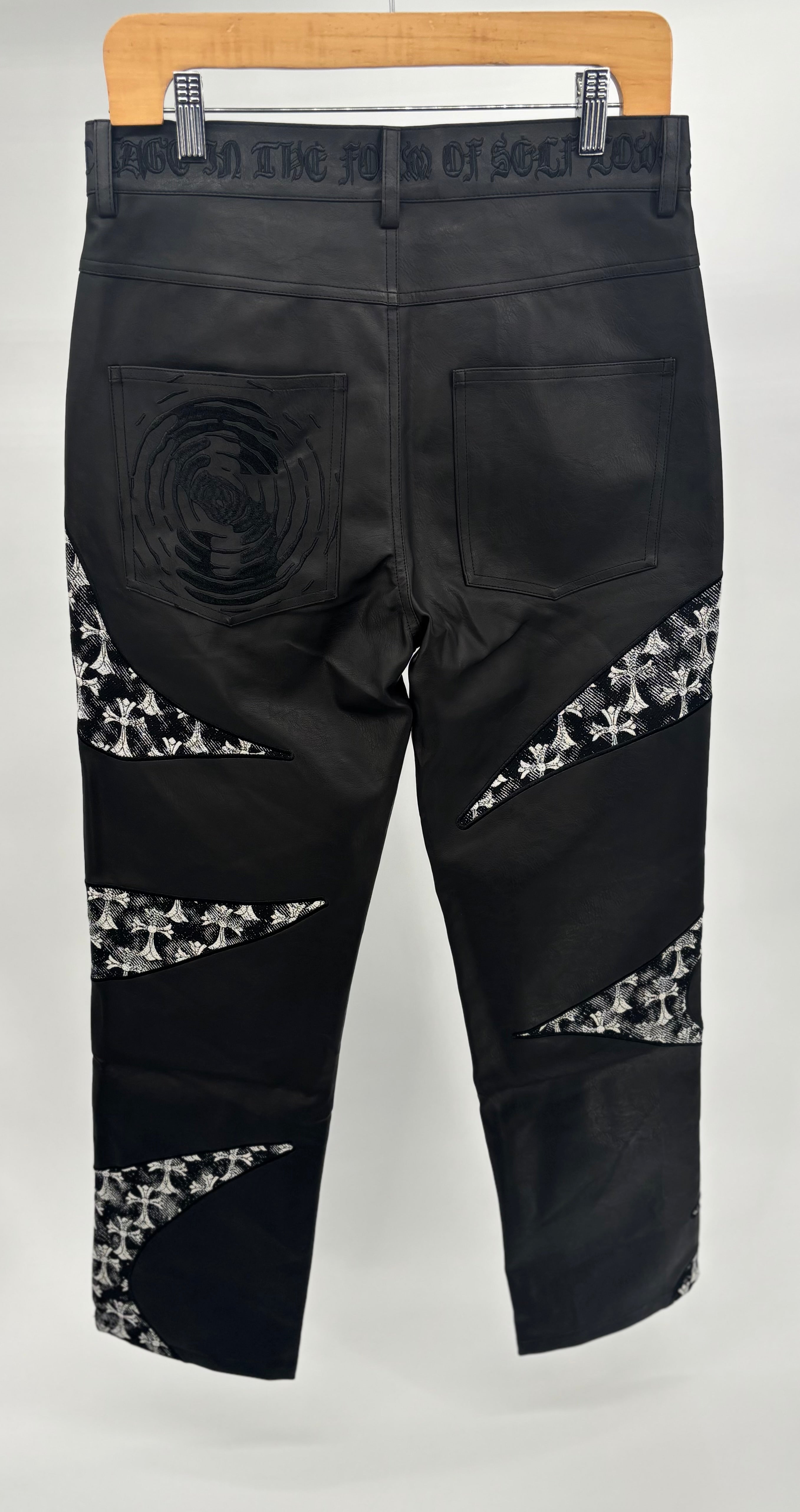 S.H. Sabotage Leather Pants Blk