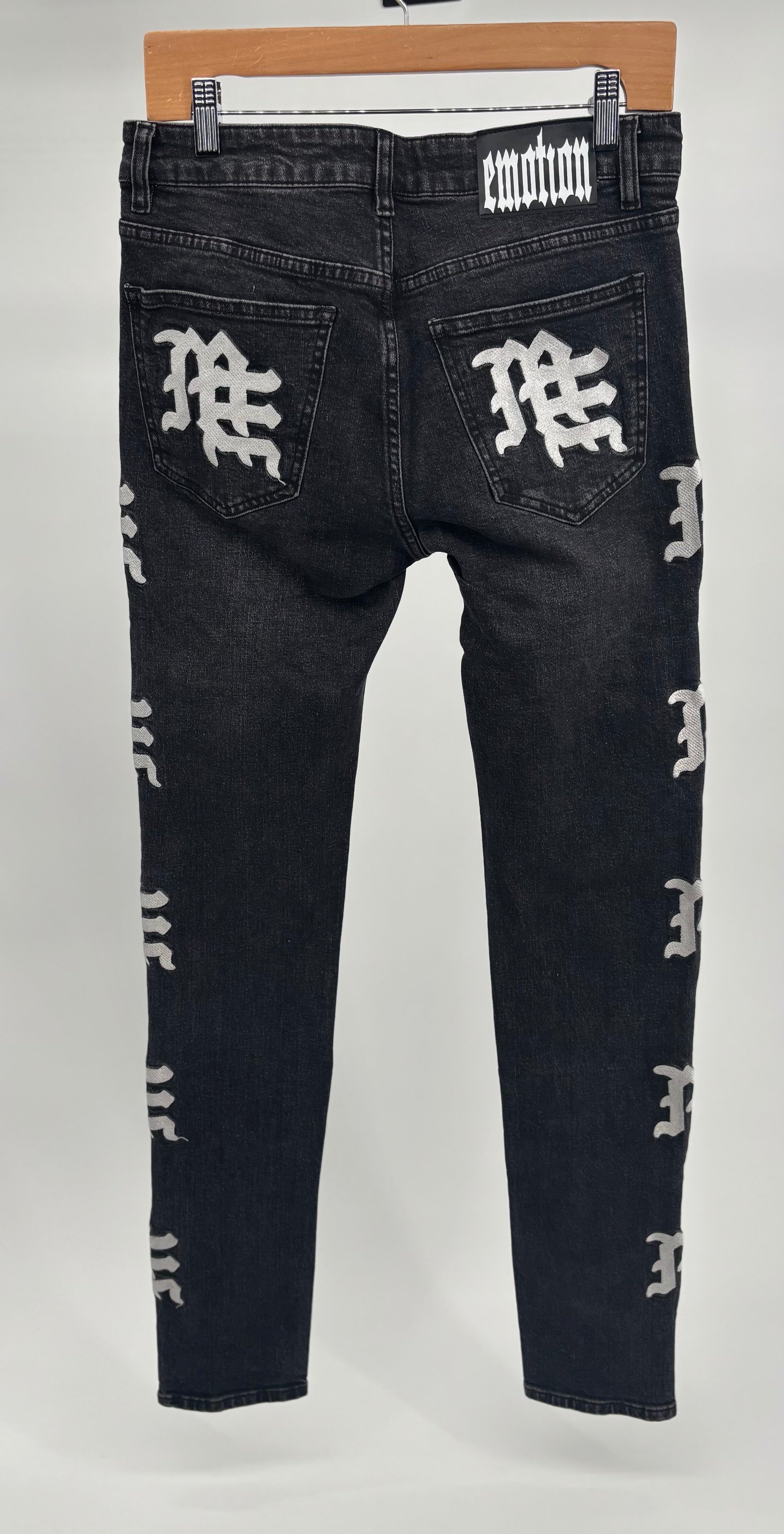 M.E. Monogram Denim Blk Wash