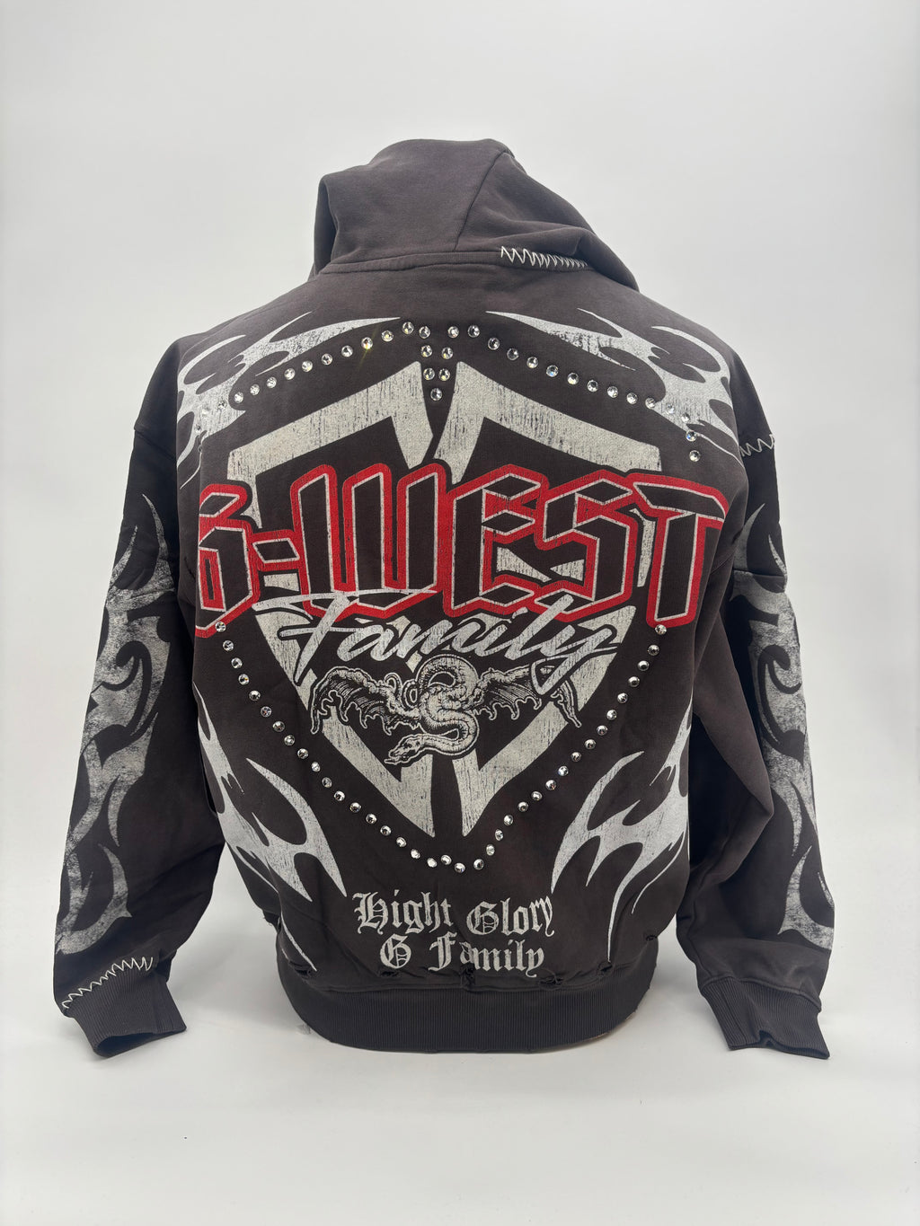 G West French Terry Hoodie Brwn