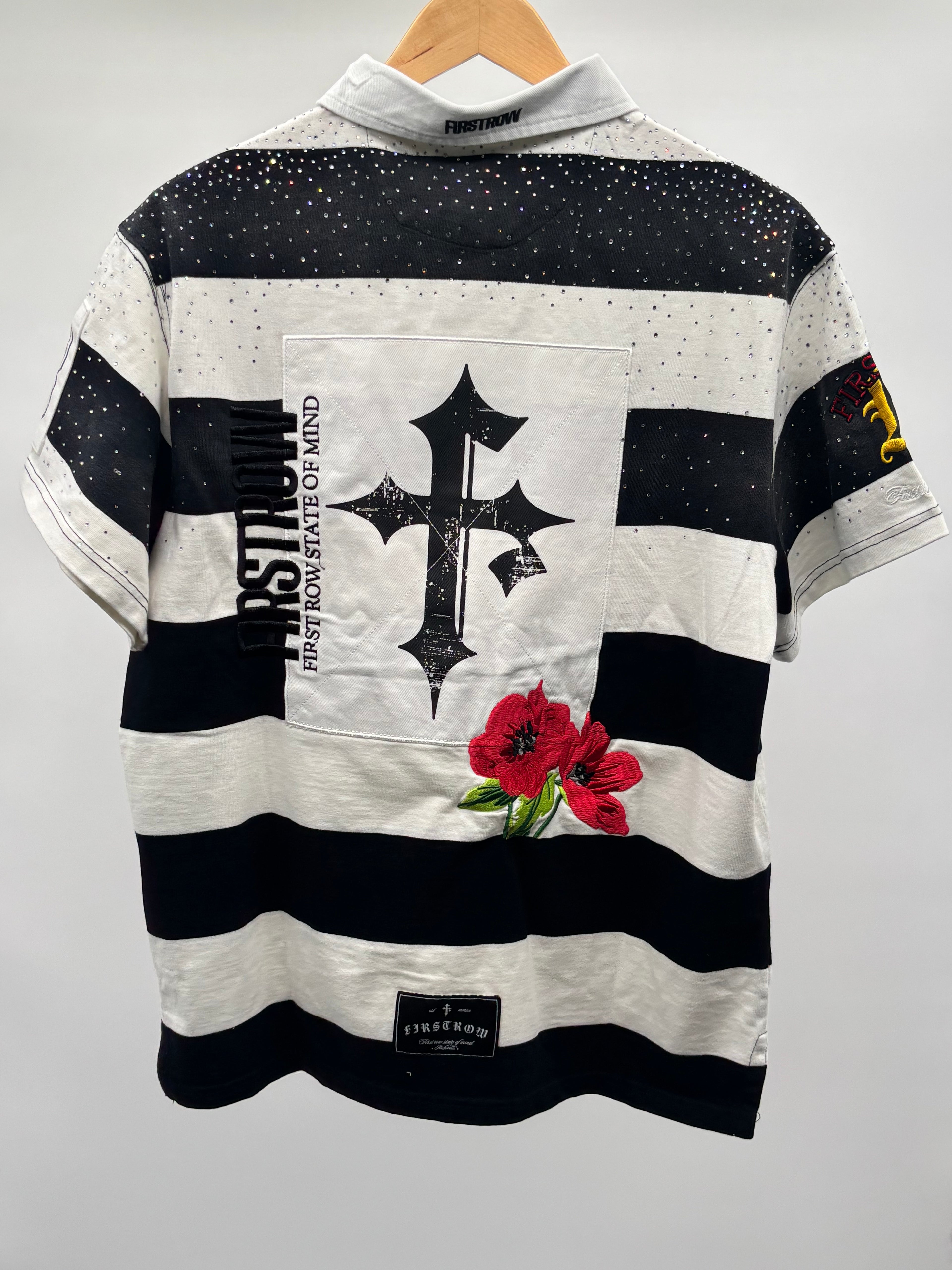 First Row Rugby Polo Black