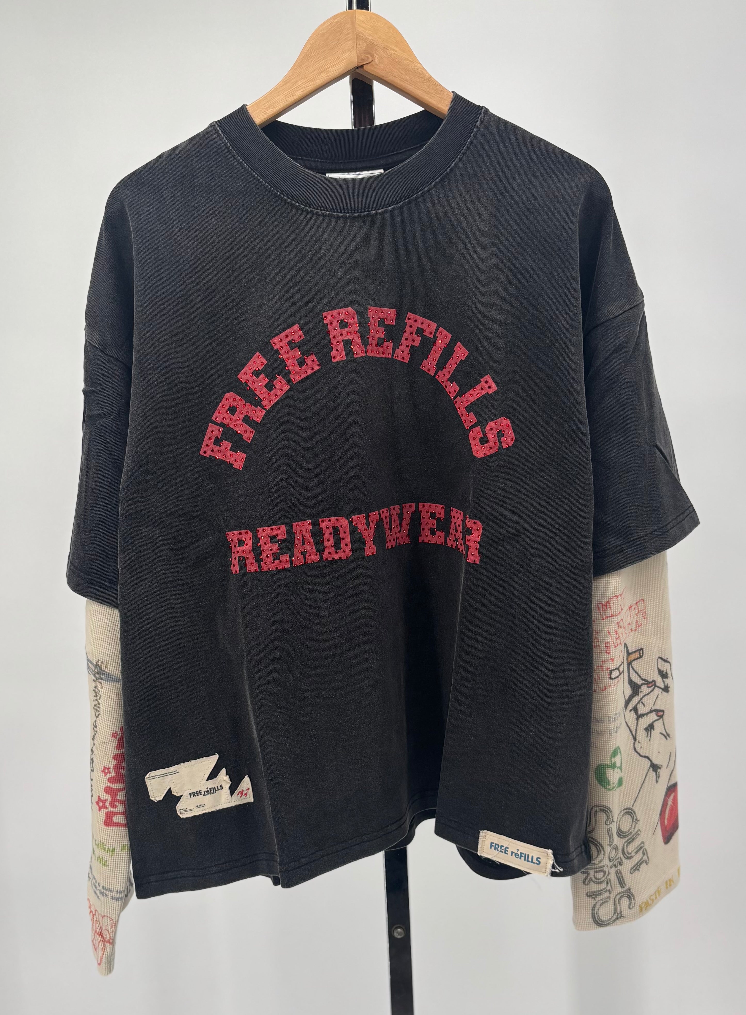 FR Graffiti Thermal LS Tee Blk