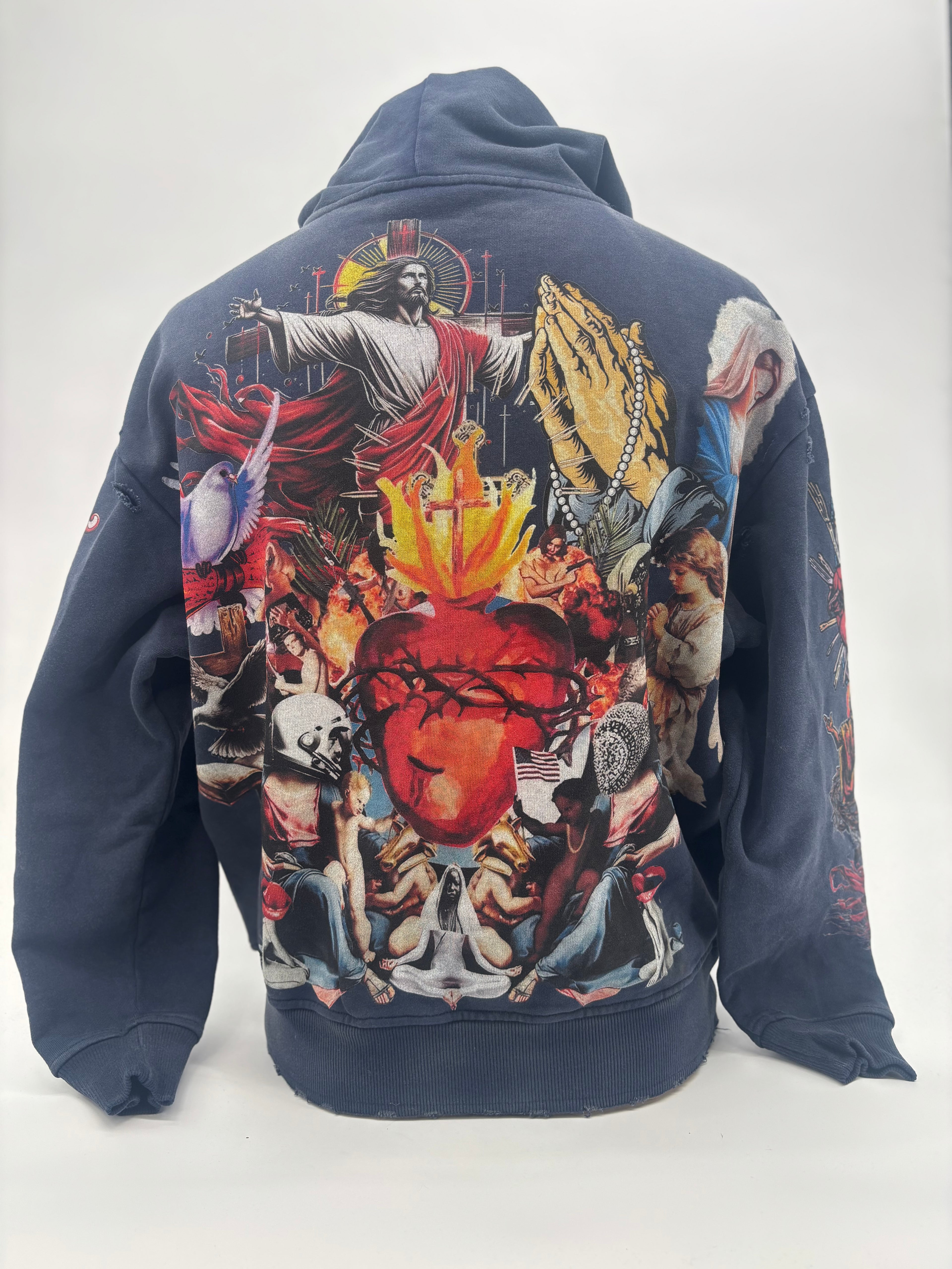 G West French Terry Hoodie Blue