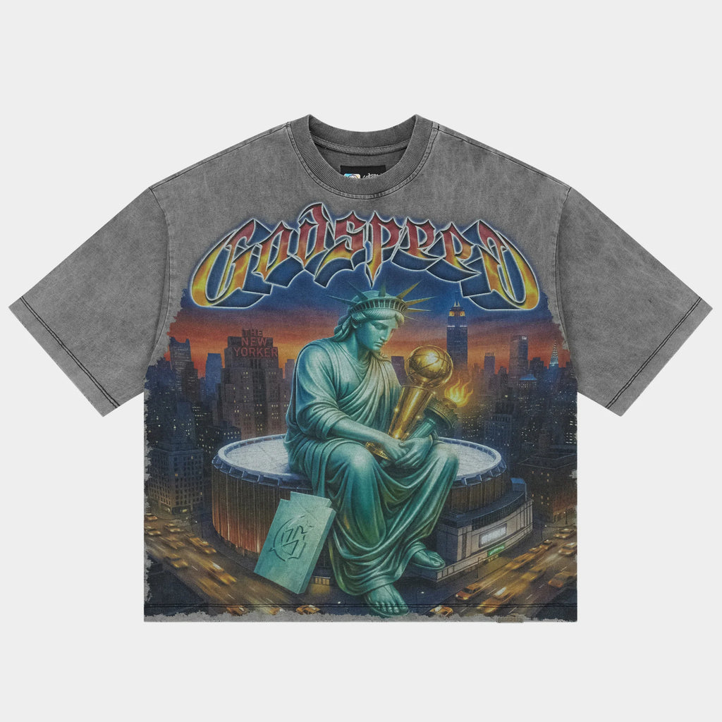 Godspeed Sitting Liberty Tee Dark Grey