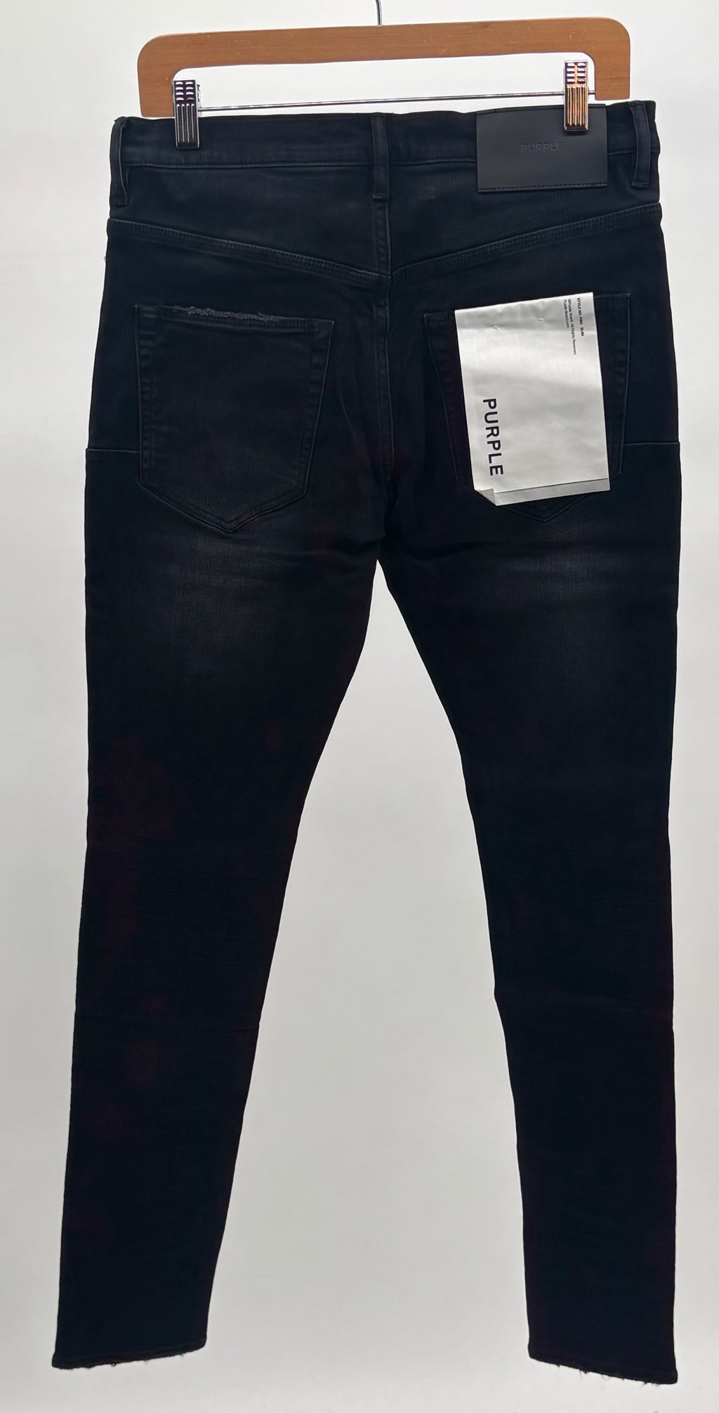 Purple Brand Black Repair Slim Fit Jeans