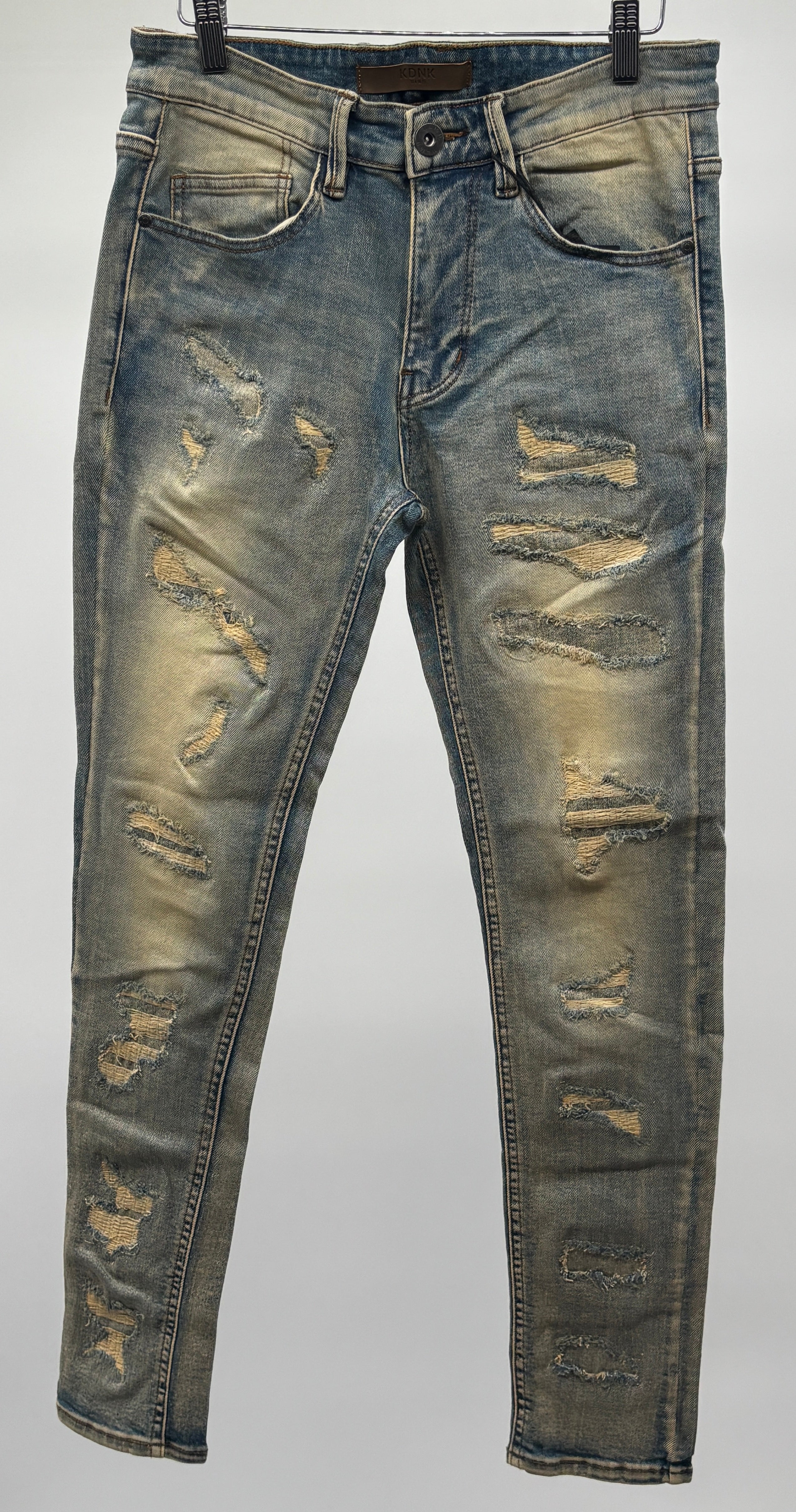 KDNK Rip & Repair Jeans Vntg Blue