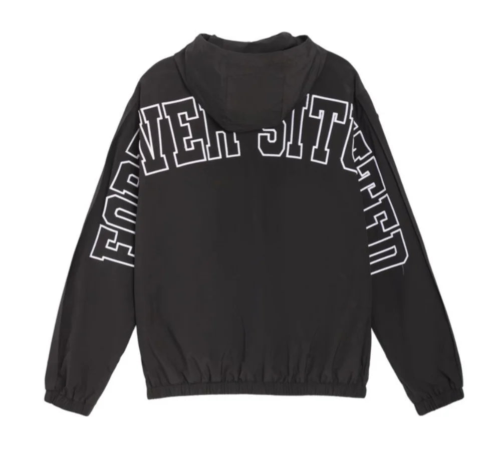 Forever Situated Nylon Track Jacket Blk
