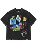 All Human Requiem V2 Tee Blk Distress