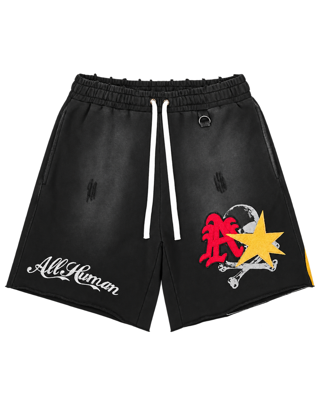 All Human Schizo Shorts Blk Wash