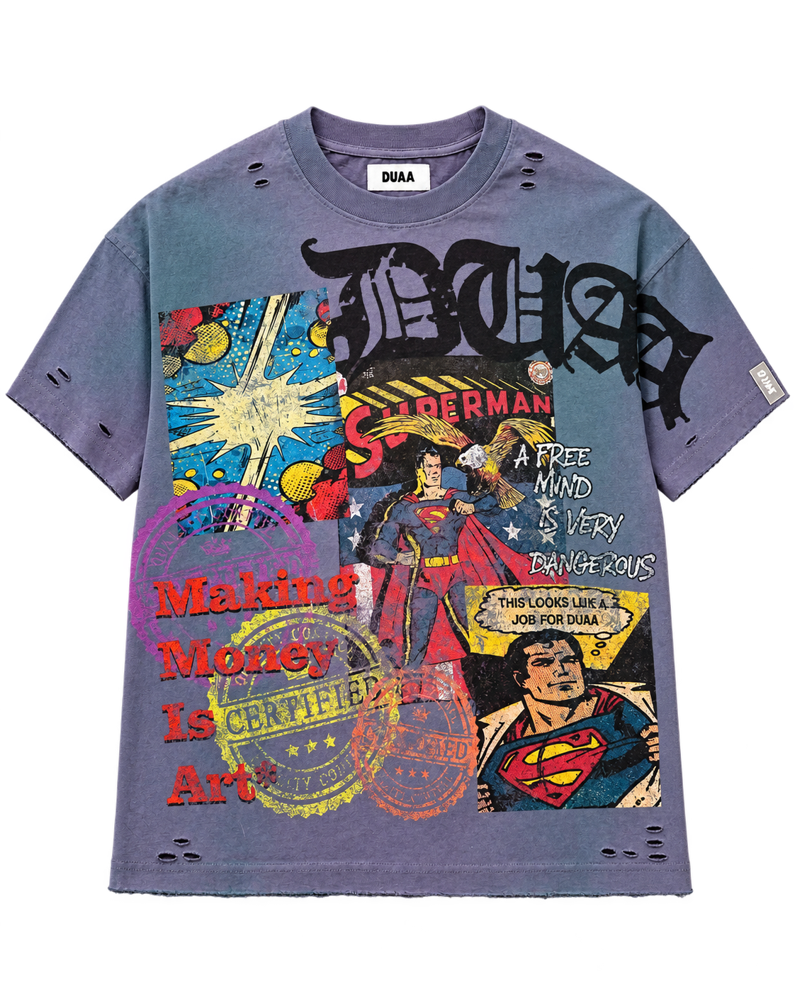 DUAA Toon Tee Grey