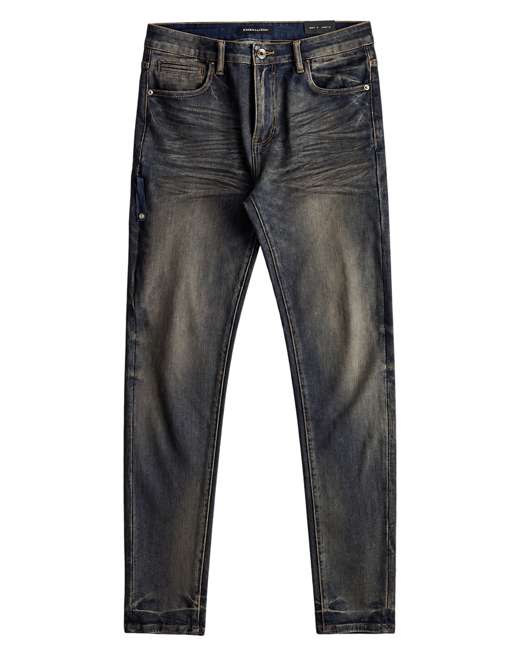 EMB David Skinny Blk Washed