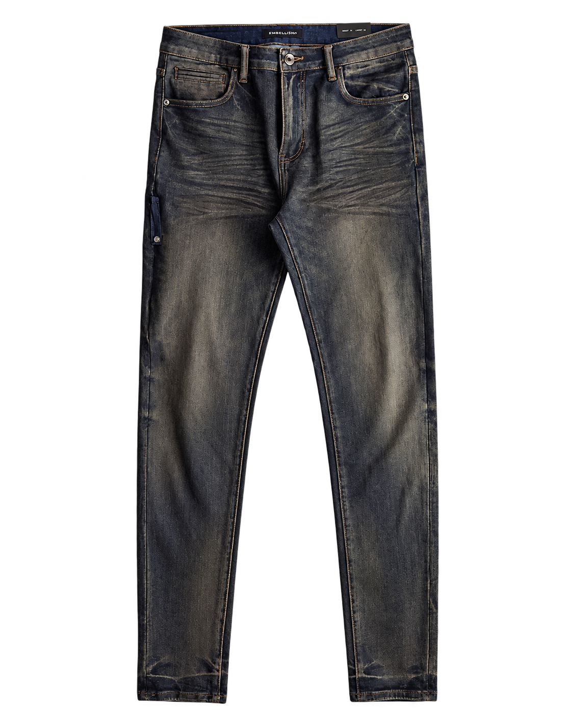 EMB David Skinny Blk Washed