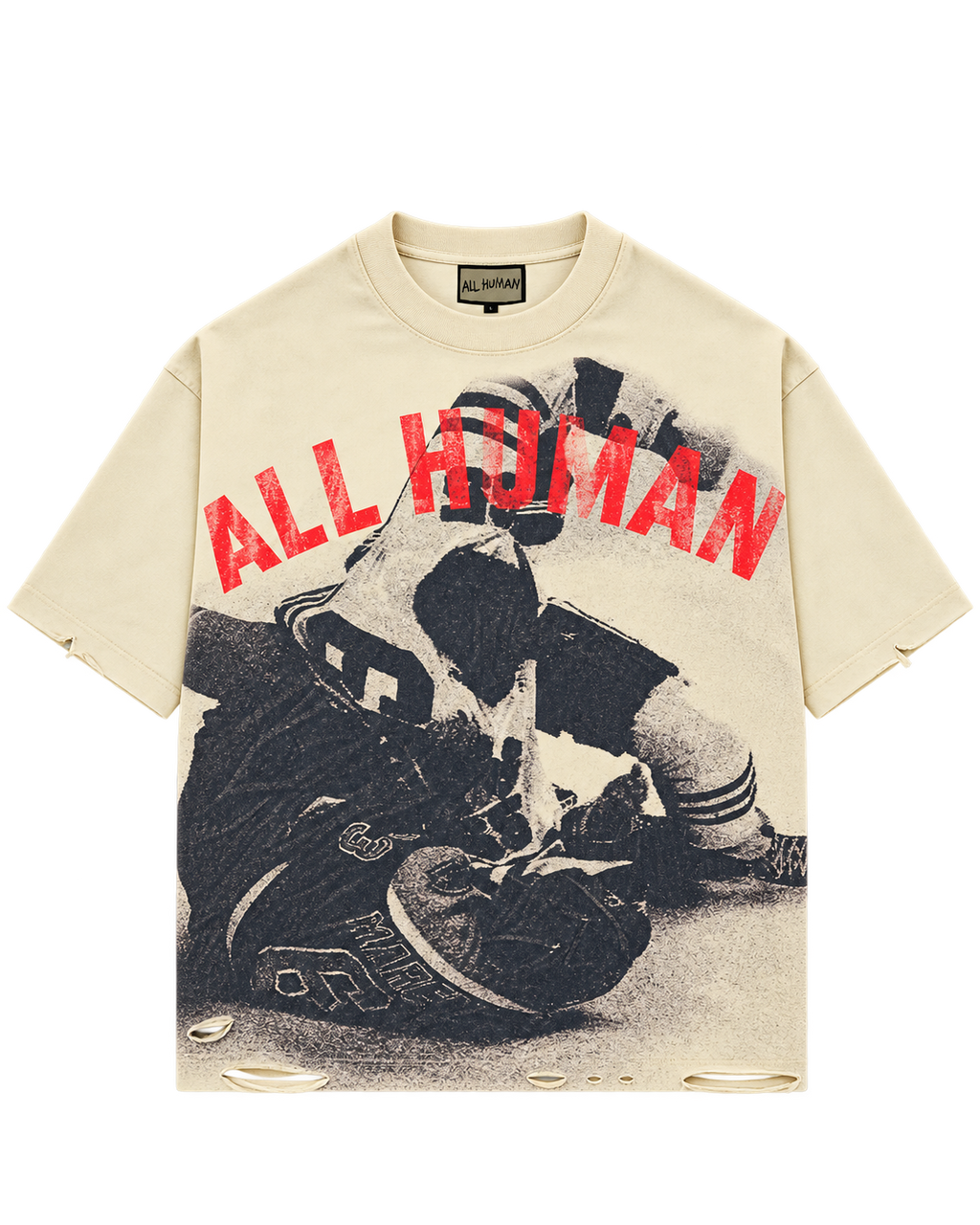 All Human The Fade Tee Cream